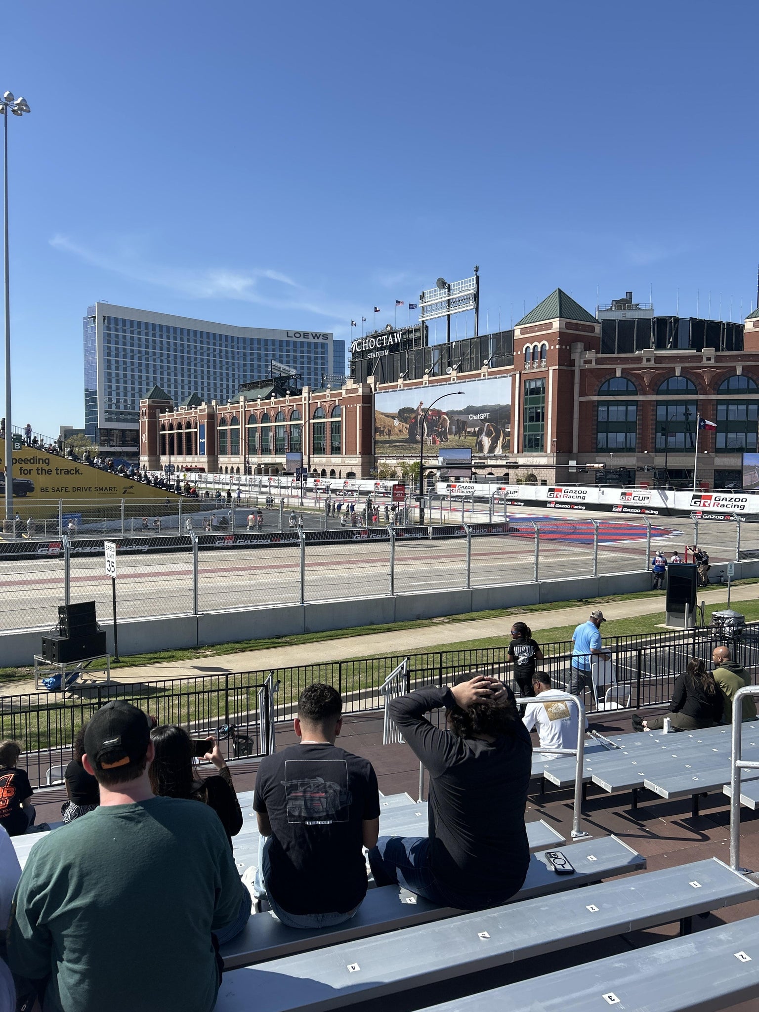 Real Fan View taken from Speed Trap Grandstand 9 Section D at AT&T Stadium by Adair B