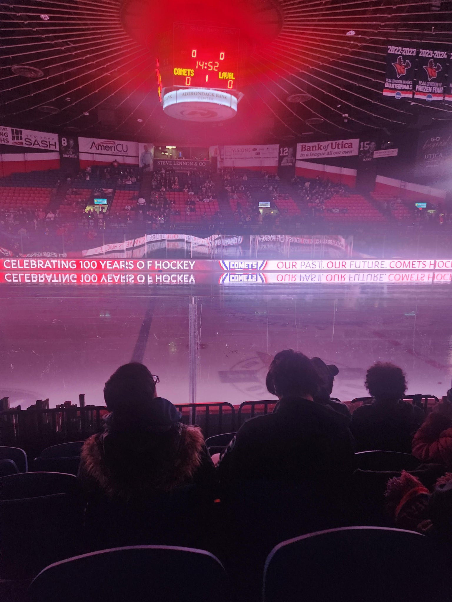 Real Fan View taken from Section 104 at Adirondack Bank Center by Curtis D