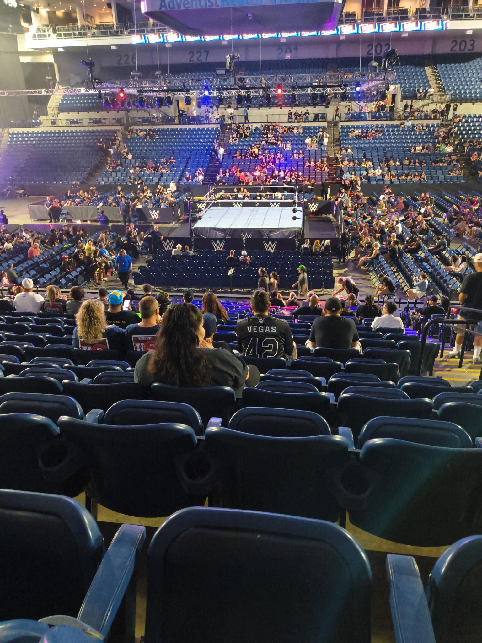 Real Fan View taken from Section 214 at Adventist Health Arena by Jose C