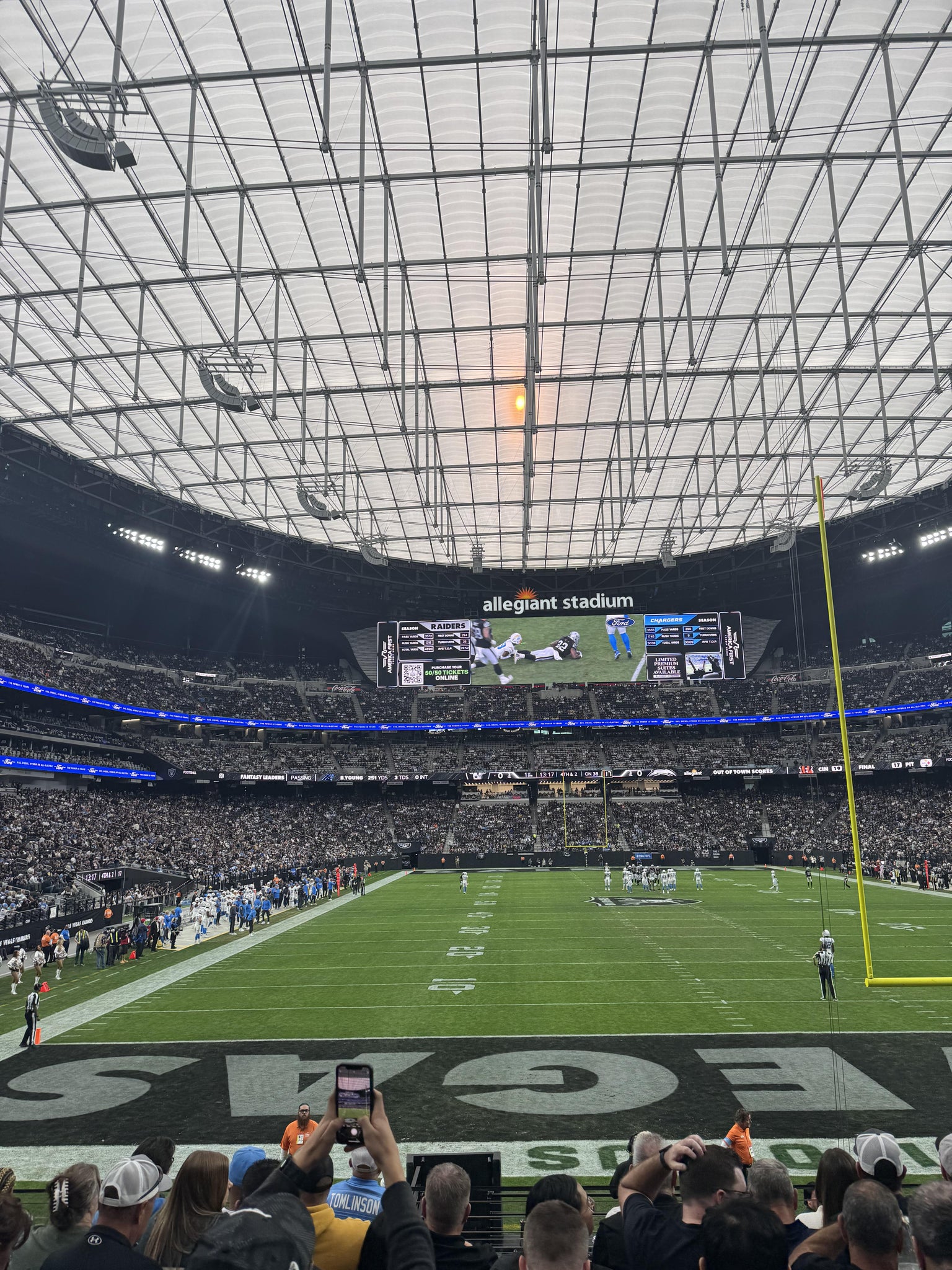 Real Fan View taken from Section 102 at Allegiant Stadium by Allan R