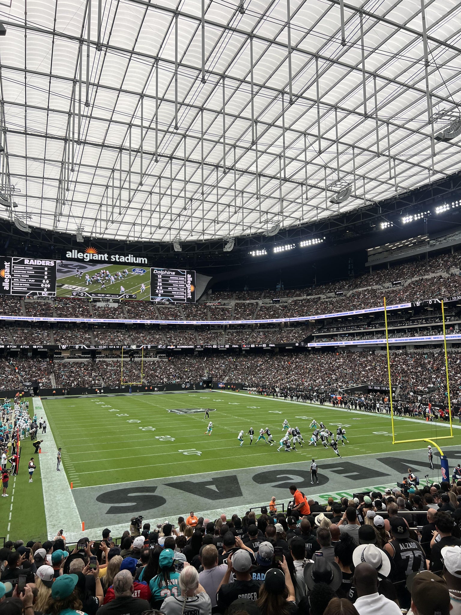 Real Fan View taken from Section 103 at Allegiant Stadium by Cristian M