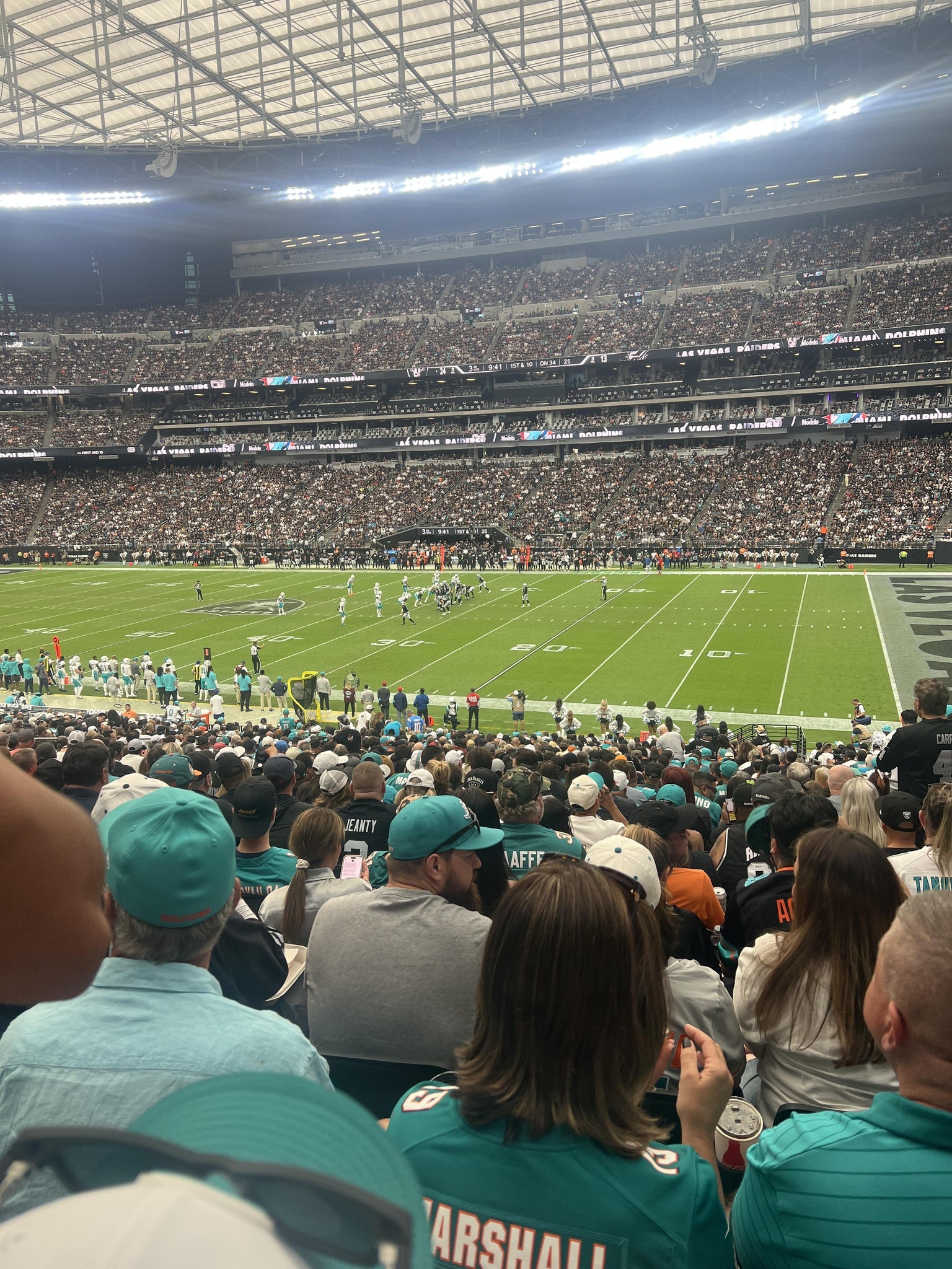 Real Fan View taken from Section 108 at Allegiant Stadium by Raul M