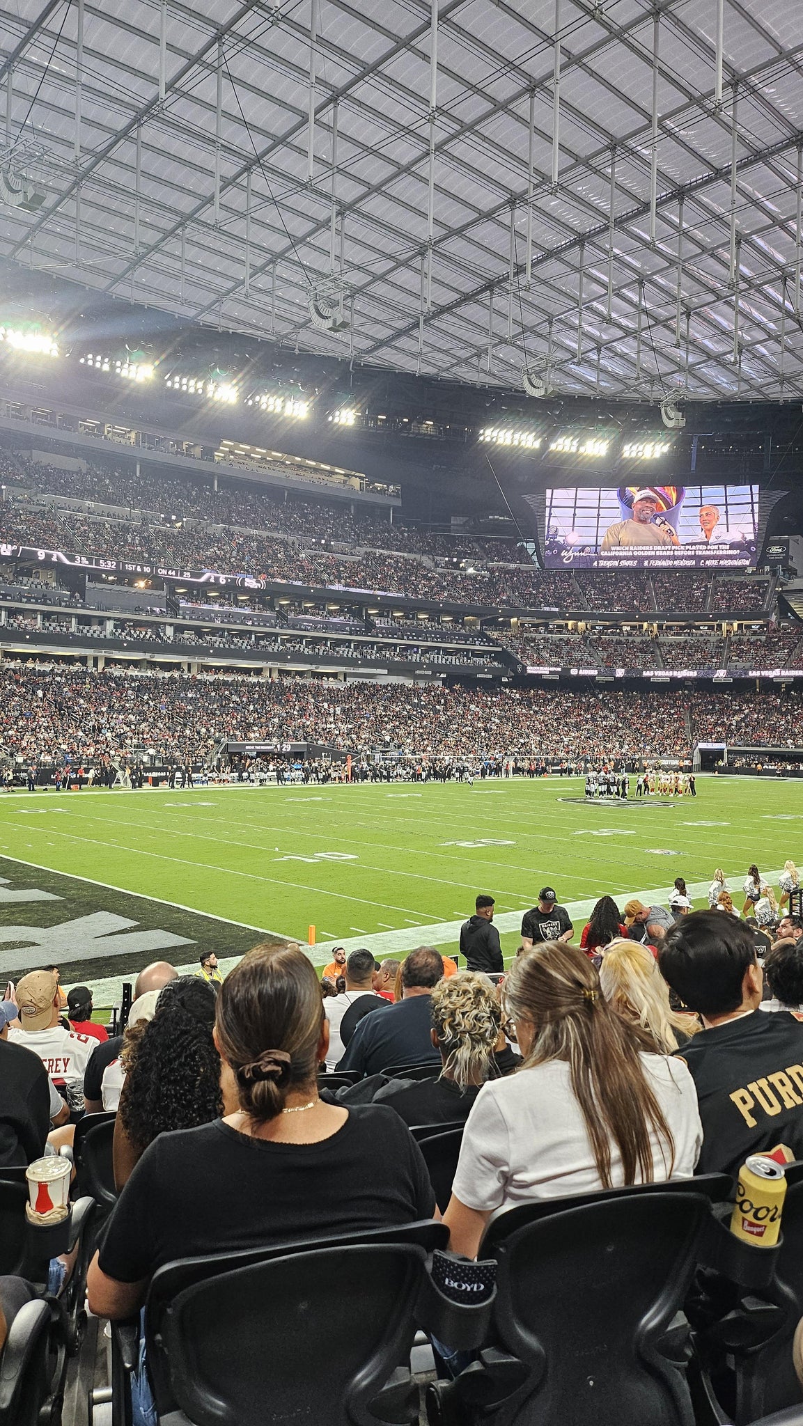Real Fan View taken from Section 118 at Allegiant Stadium by Rebecca O