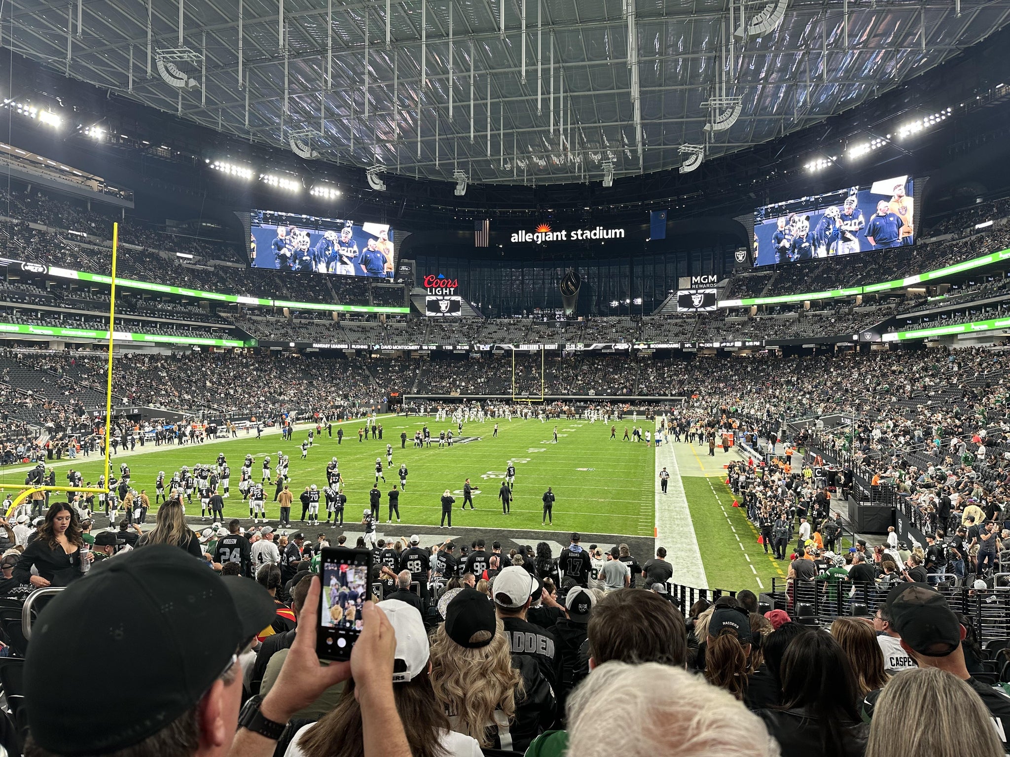 Real Fan View taken from Section 121 at Allegiant Stadium by Anonymous User