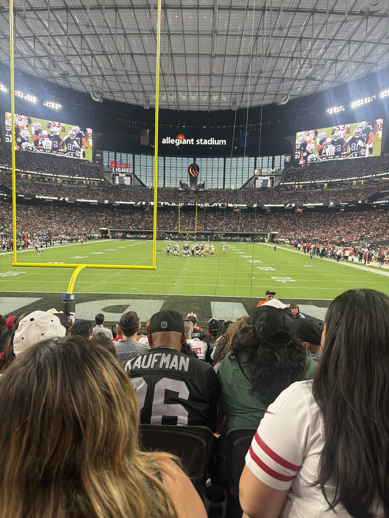Real Fan View taken from Section 123 at Allegiant Stadium by Francisco G