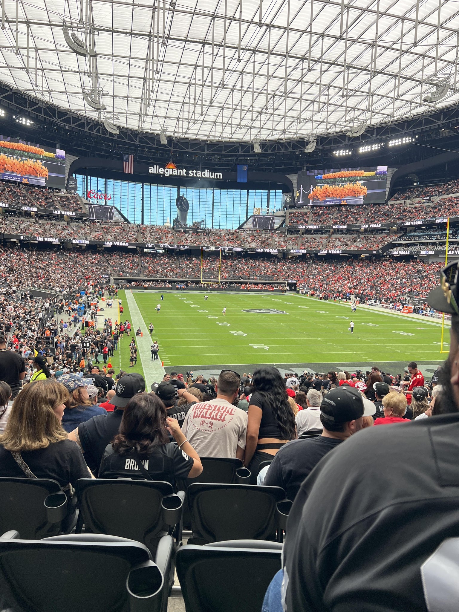 Real Fan View taken from Section 125 at Allegiant Stadium by Valda A