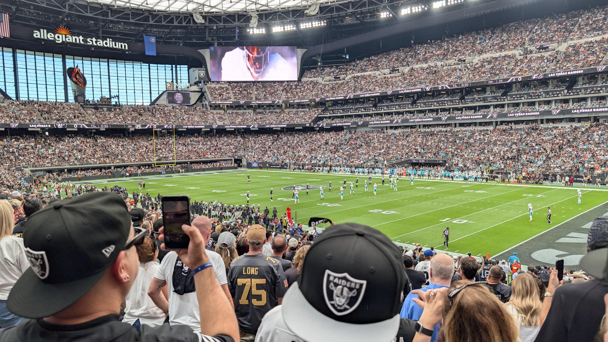 Real Fan View taken from Section 128 at Allegiant Stadium by William M