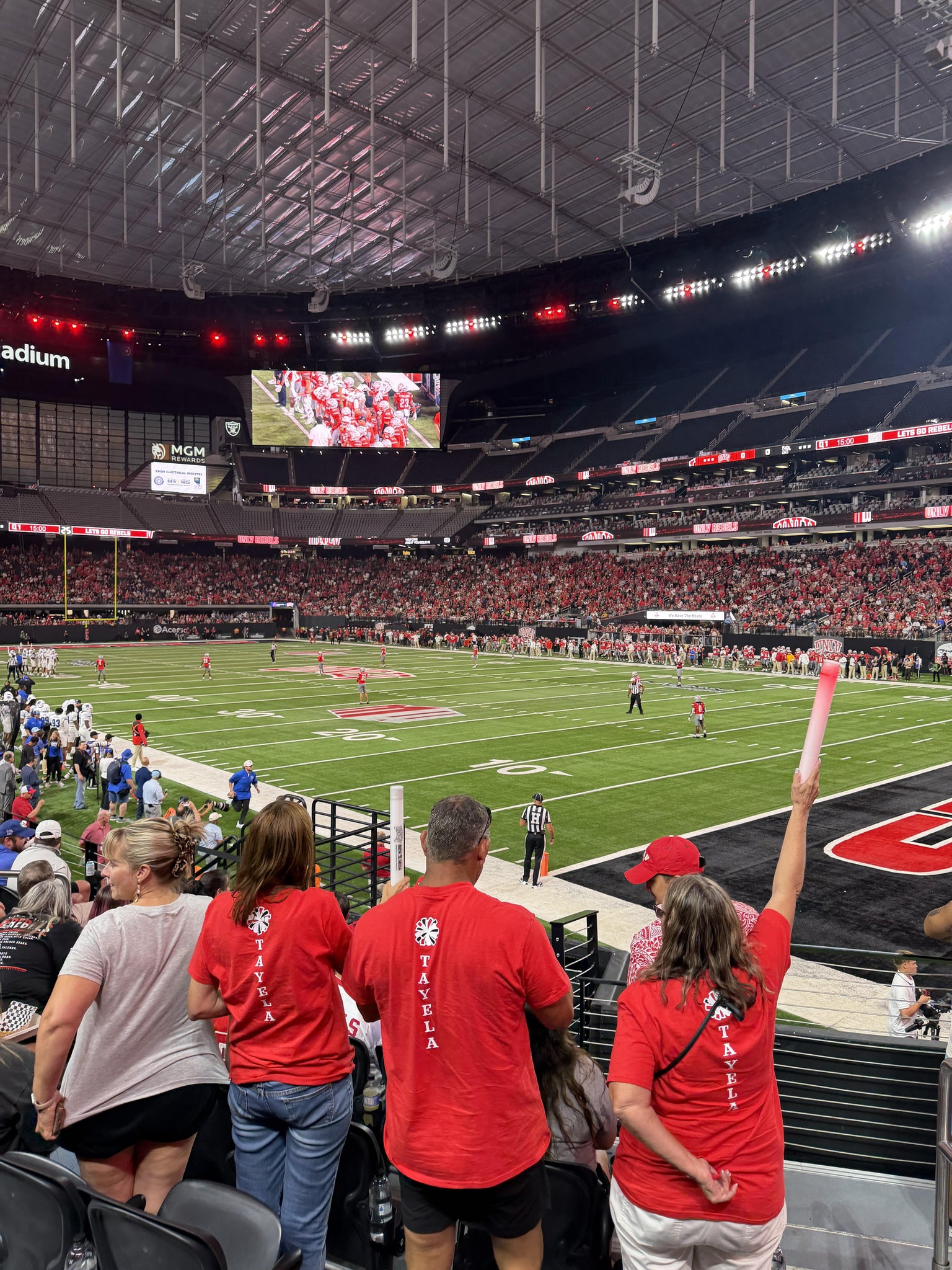 Real Fan View taken from Section 128 at Allegiant Stadium by Kirby J