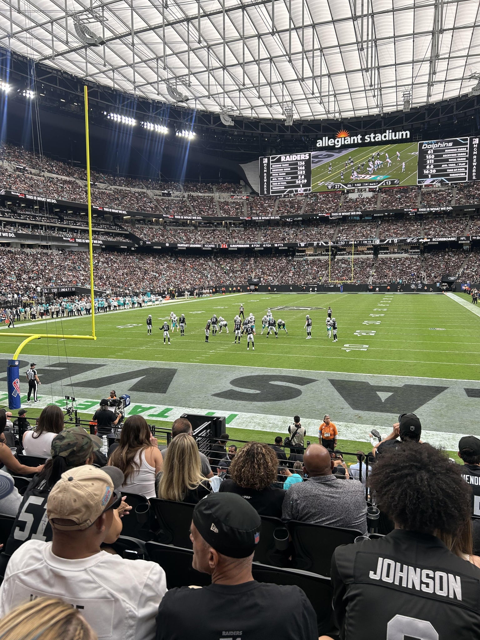 Real Fan View taken from Section 144 at Allegiant Stadium by Nusret K