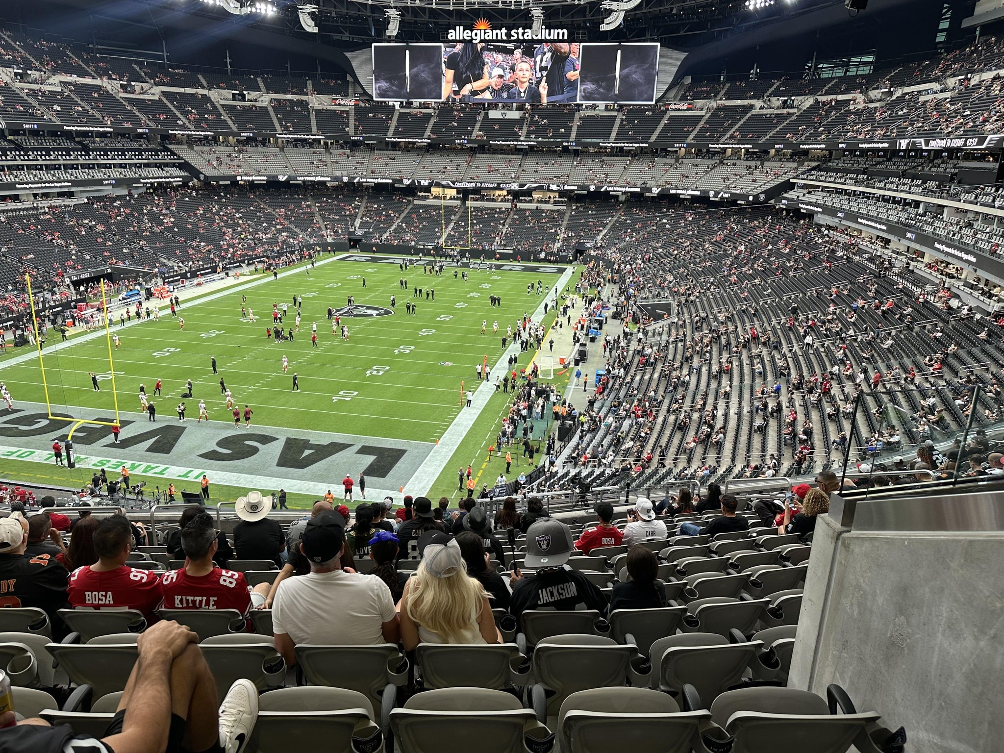 Real Fan View taken from Section 246 at Allegiant Stadium by Mario R