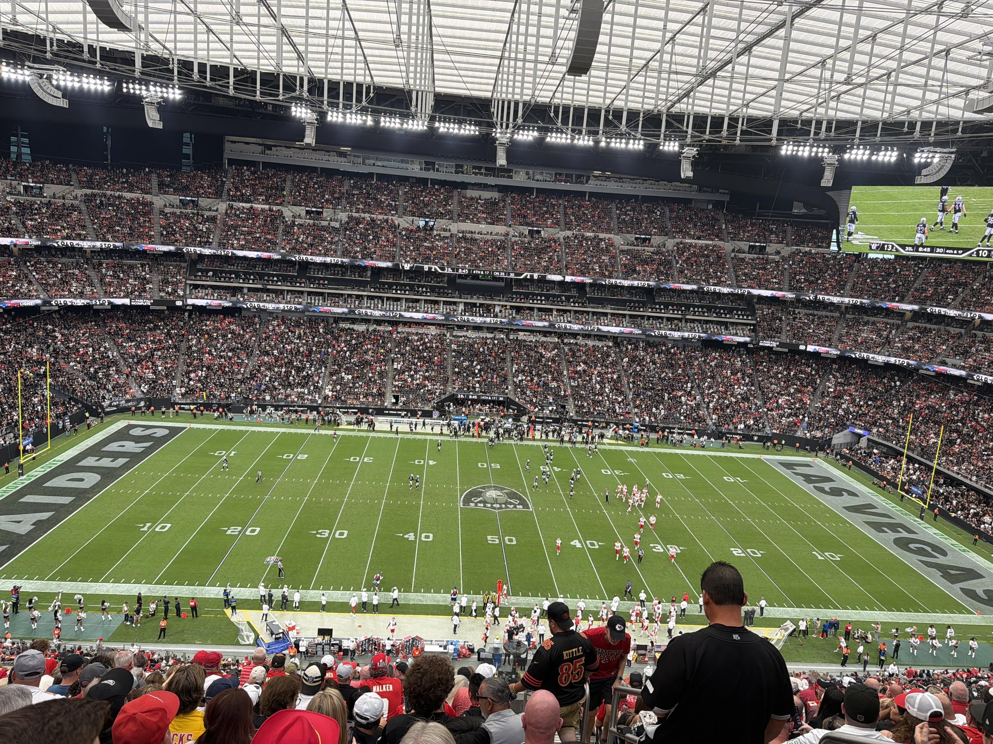 Real Fan View taken from Section 313 at Allegiant Stadium by Clariol N