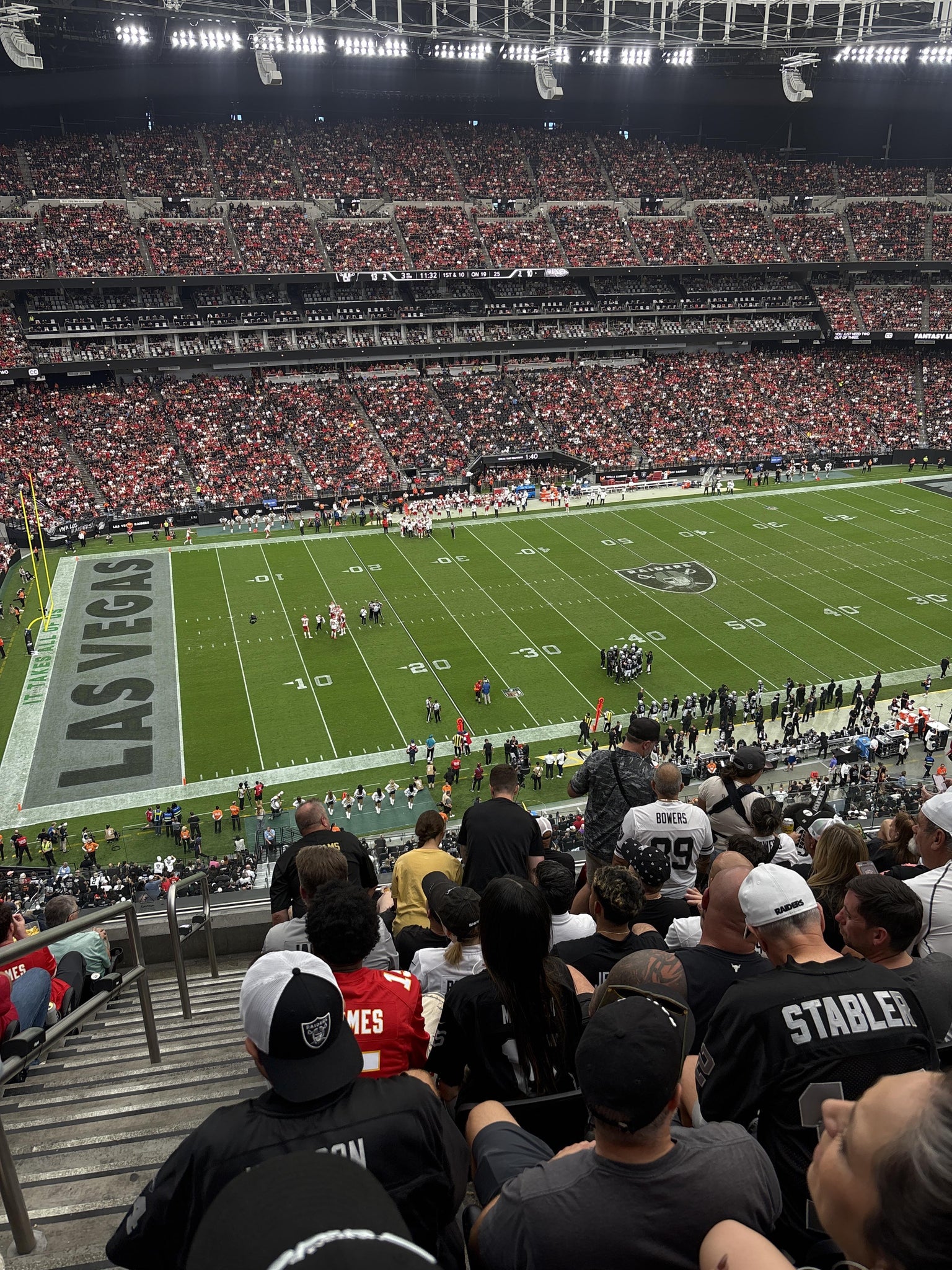 Real Fan View taken from Section 341 at Allegiant Stadium by David fredborg A
