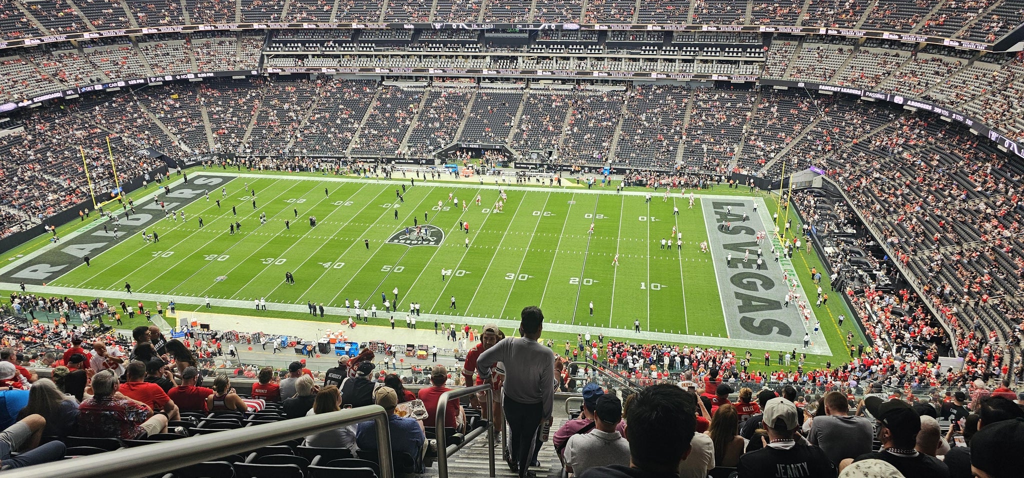 Real Fan View taken from Section 409 at Allegiant Stadium by Lonnie C