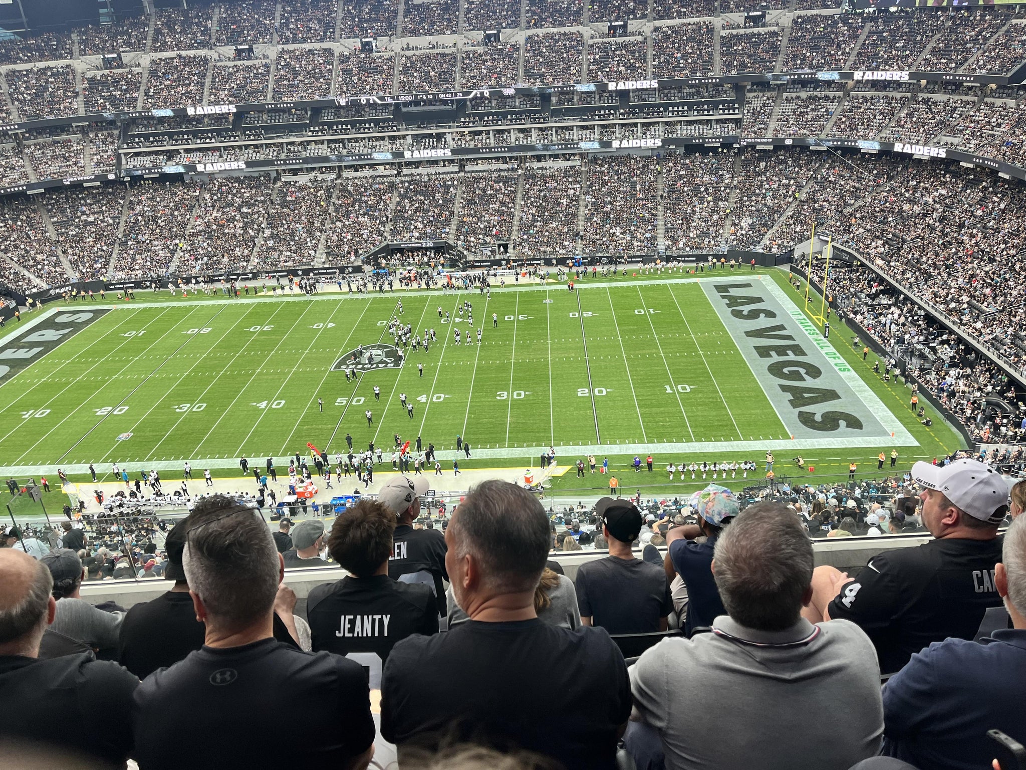 Real Fan View taken from Section 410 at Allegiant Stadium by Leonard E