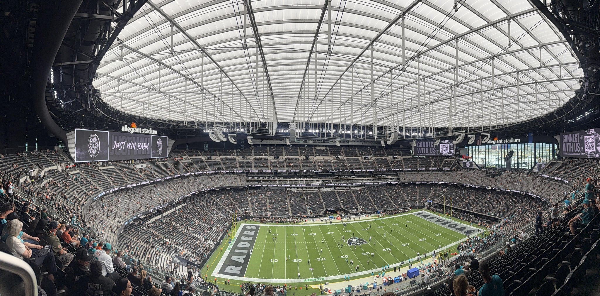 Real Fan View taken from Section 414 at Allegiant Stadium by Anonymous User