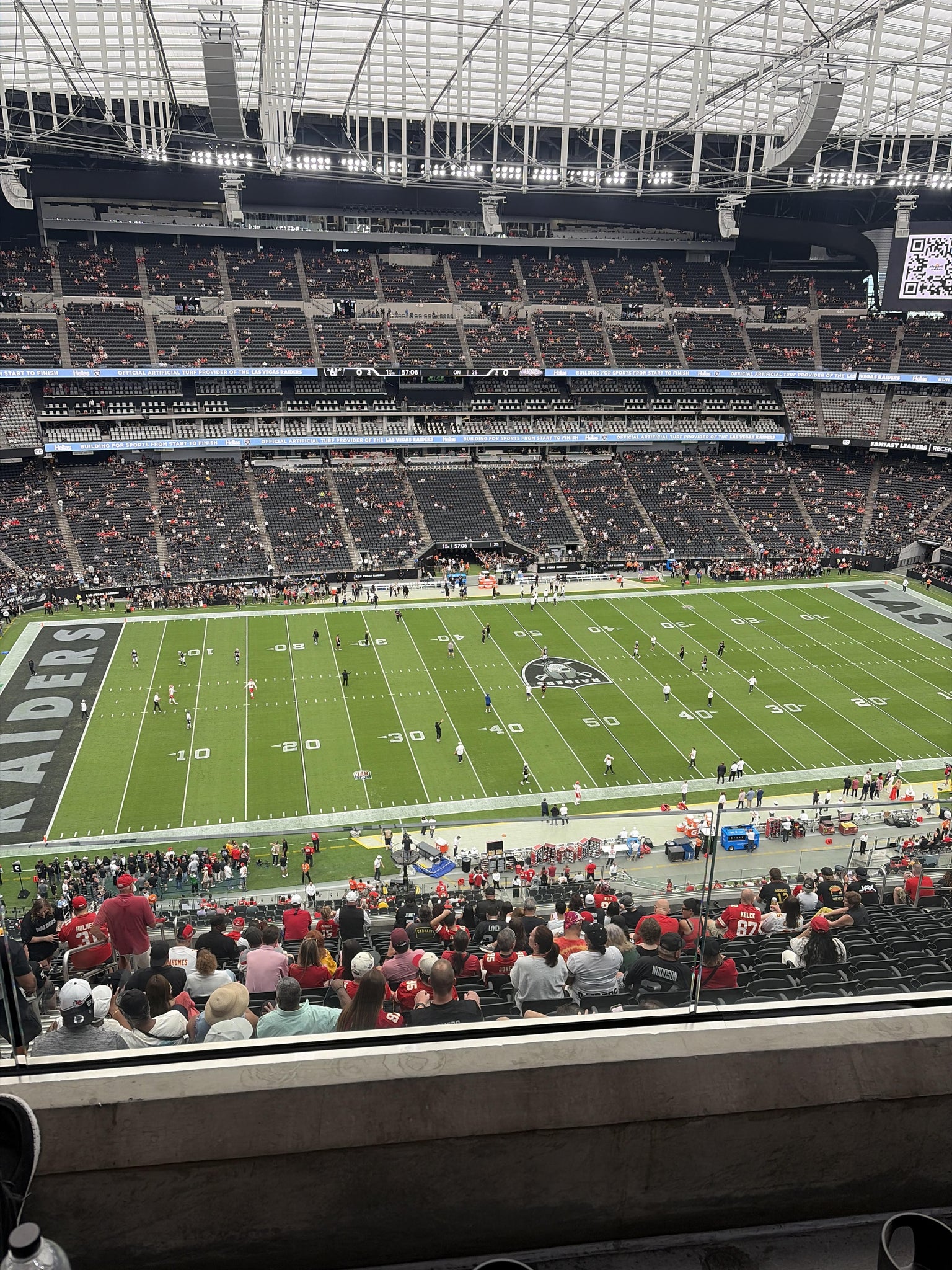 Real Fan View taken from Section 414 at Allegiant Stadium by Jeffrey G