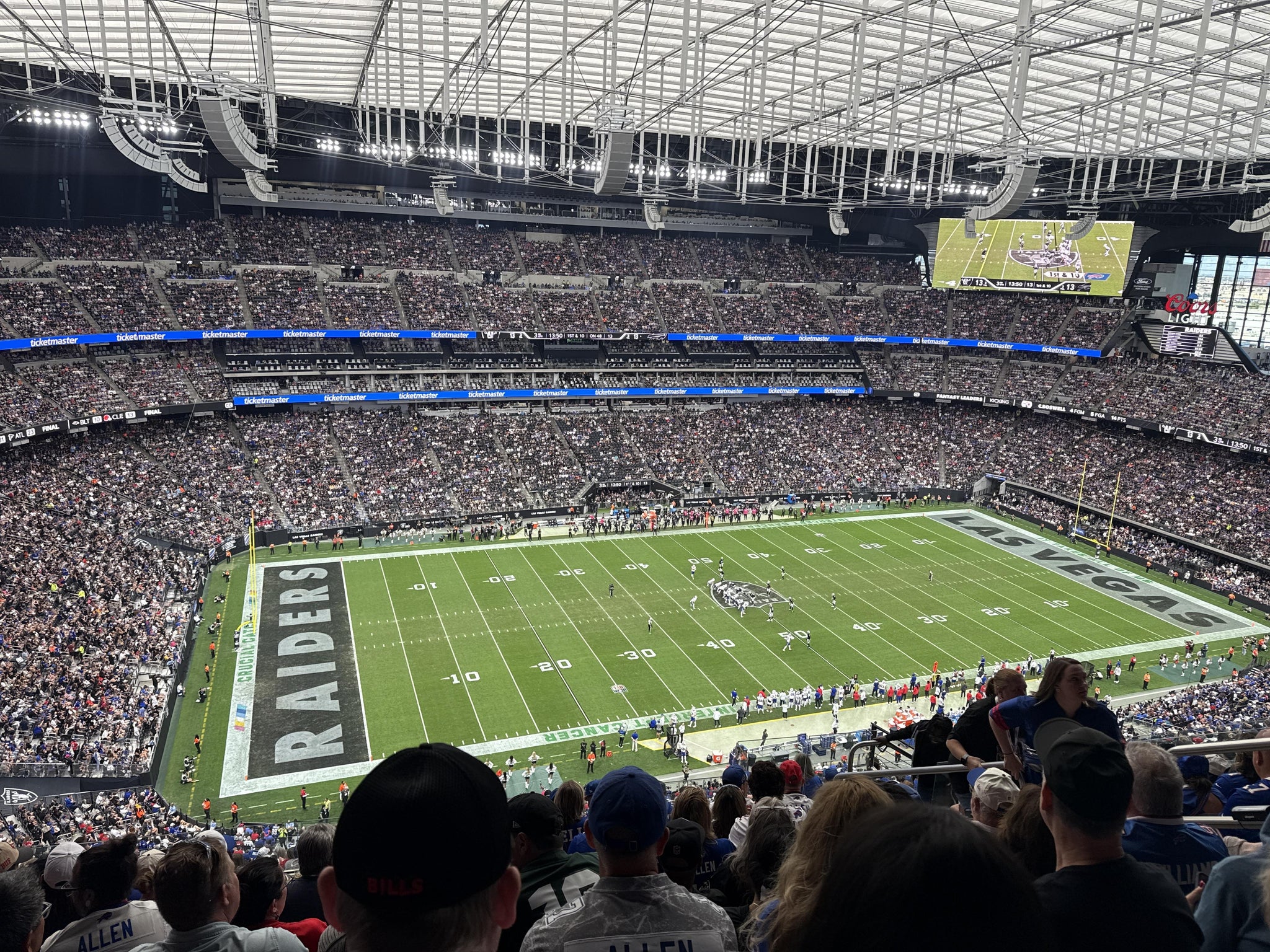 Real Fan View taken from Section 416 at Allegiant Stadium by Trent M
