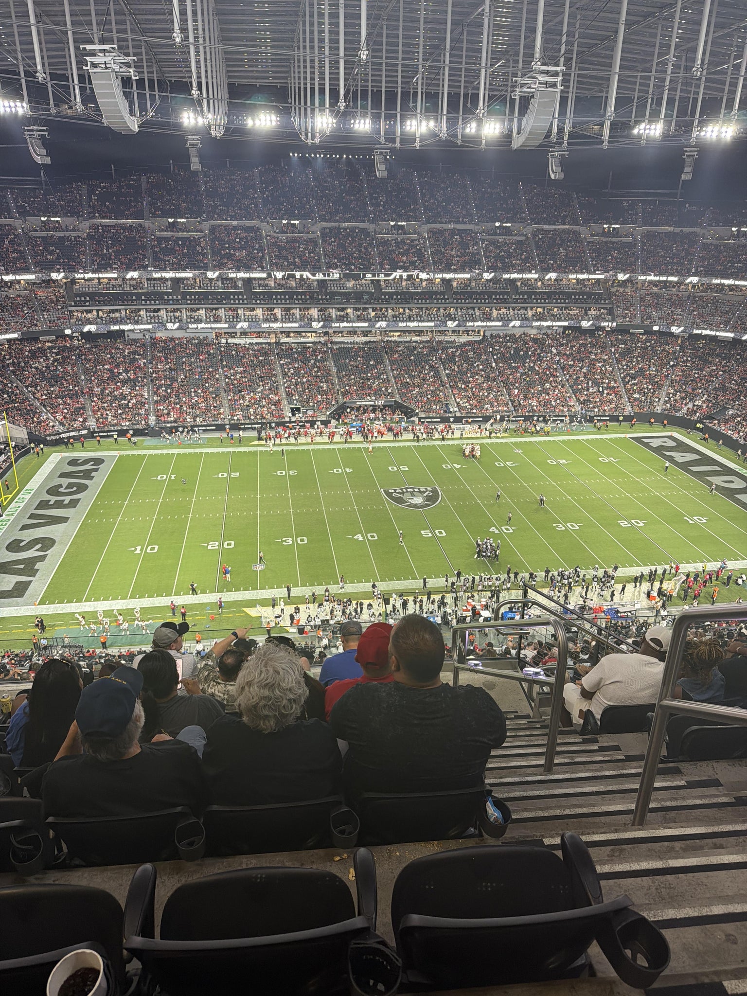 Real Fan View taken from Section 440 at Allegiant Stadium by Jen M