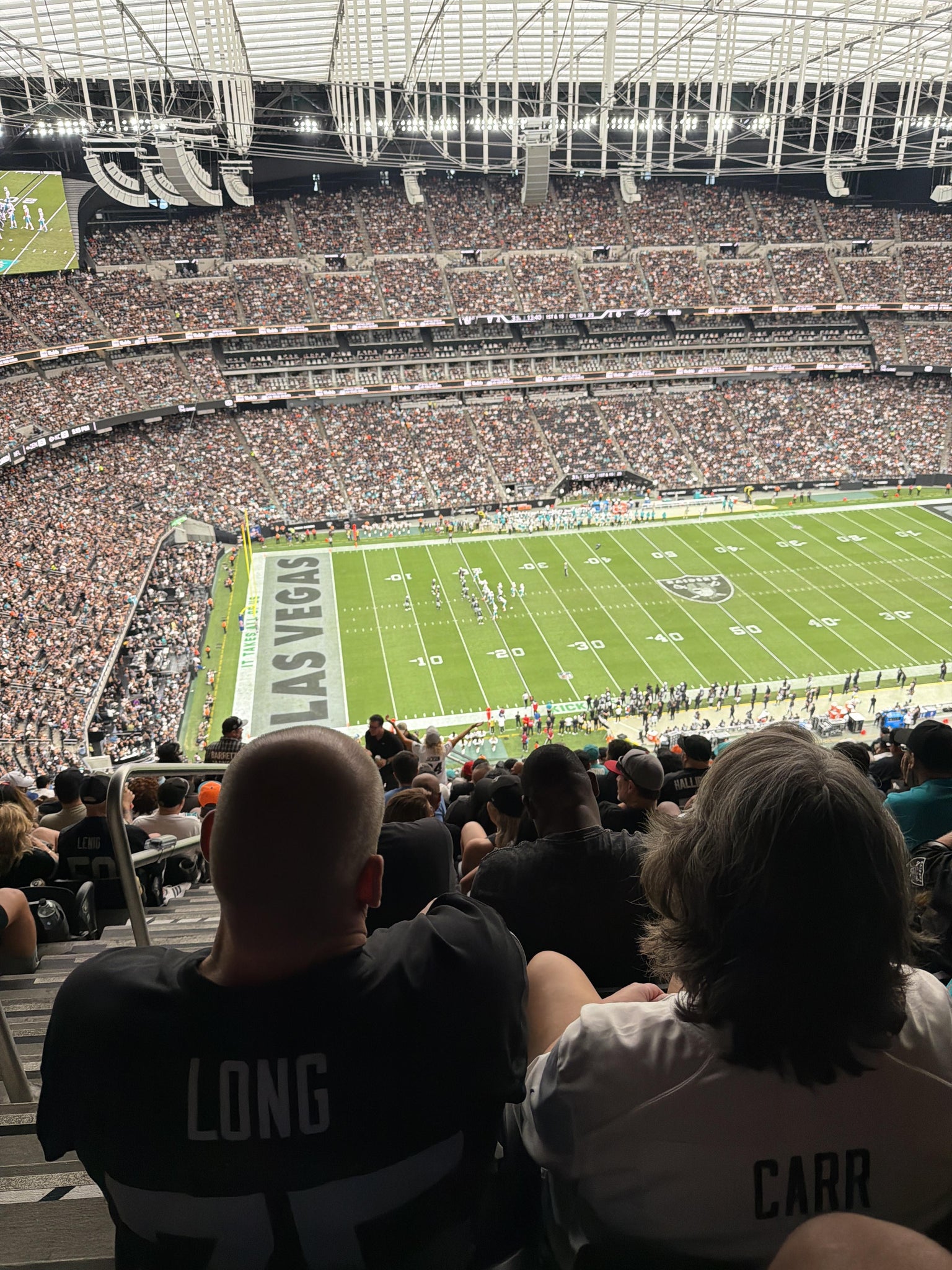 Real Fan View taken from Section 441 at Allegiant Stadium by Angela O