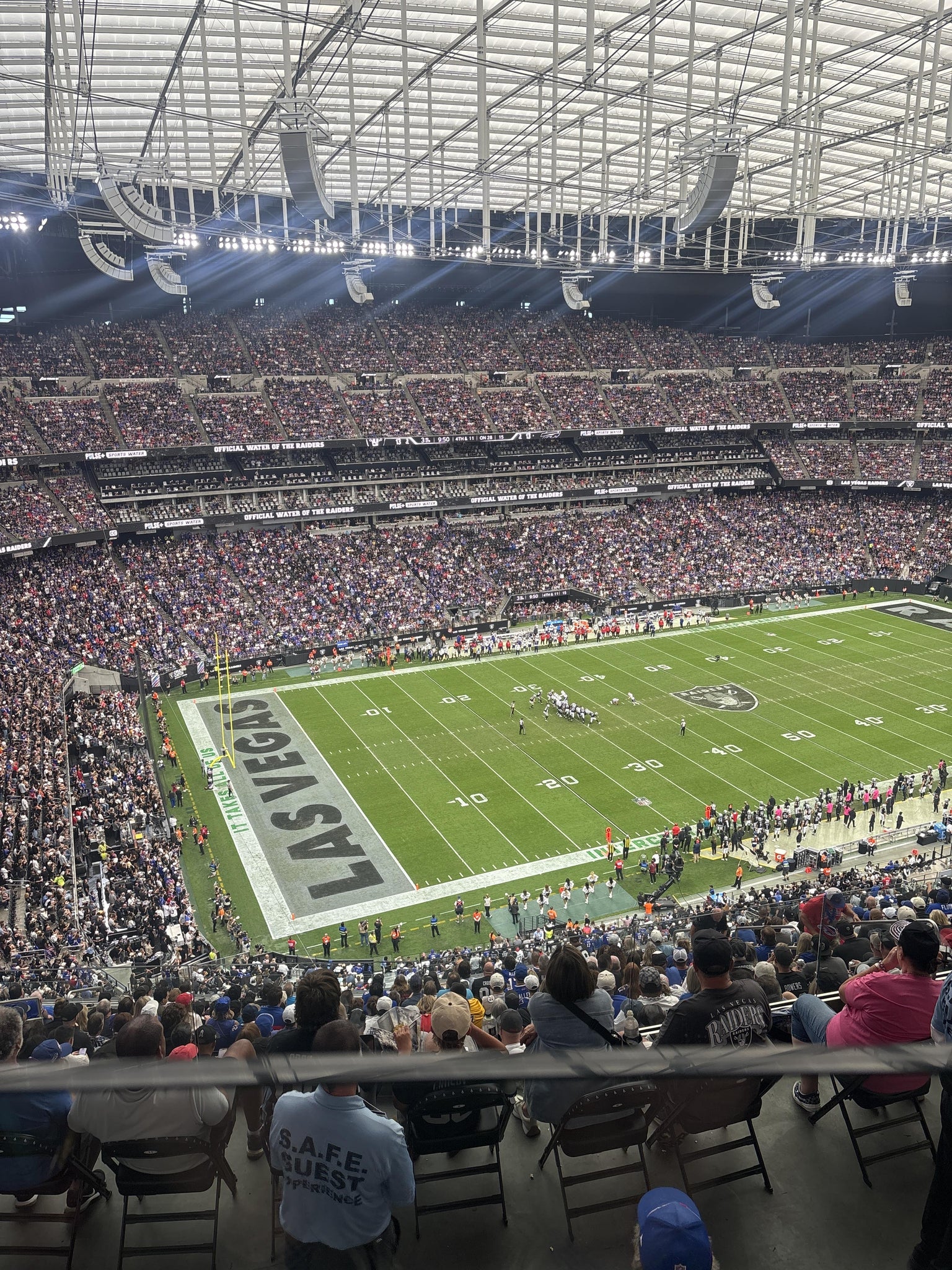 Real Fan View taken from Section 443 at Allegiant Stadium by Joshua E