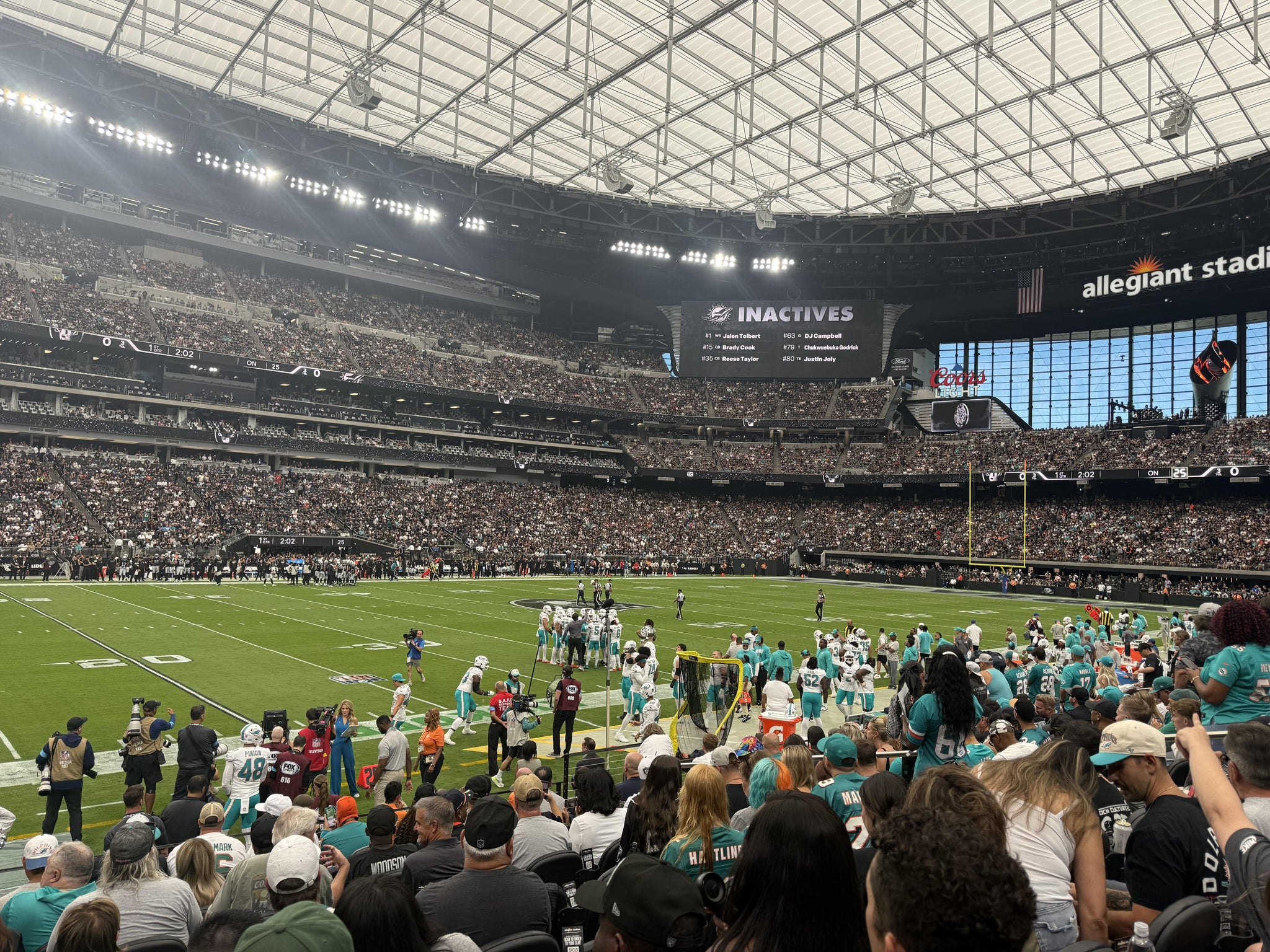 Real Fan View taken from Club 115 at Allegiant Stadium by Anonymous User