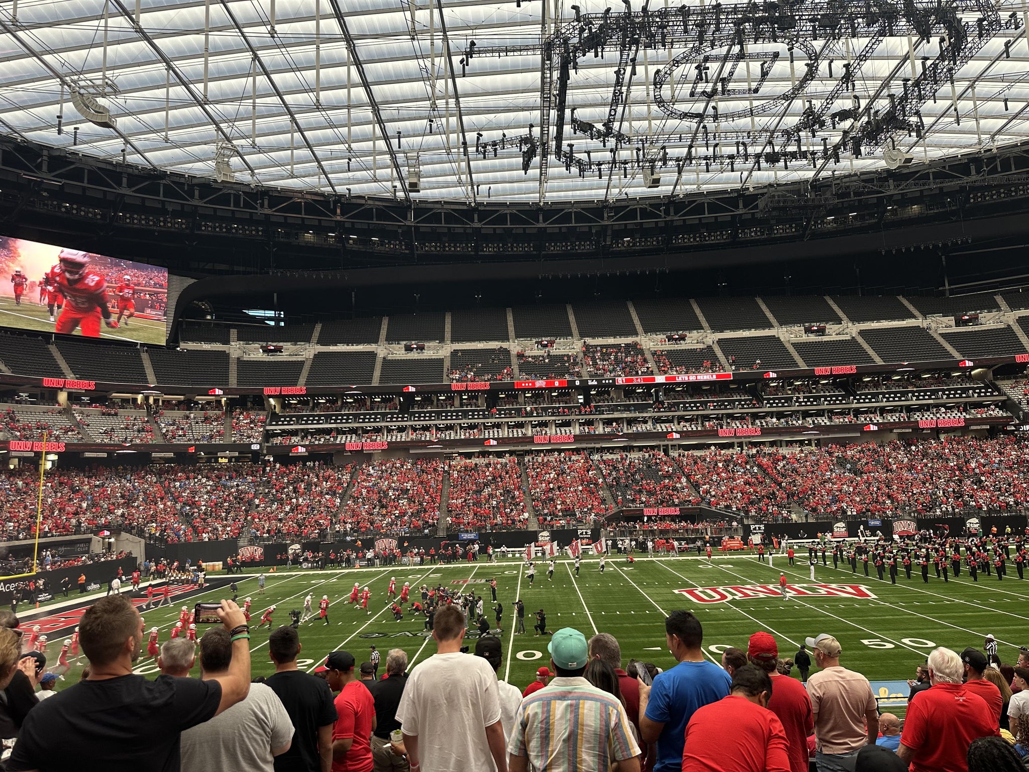 Real Fan View taken from Club 135 at Allegiant Stadium by Matt S