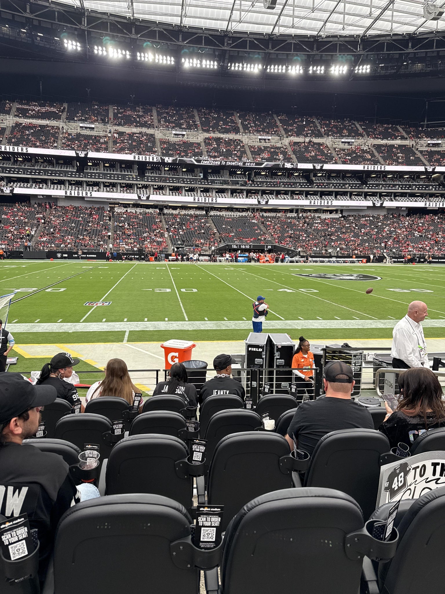 Real Fan View taken from Club 136 at Allegiant Stadium by Shawna O