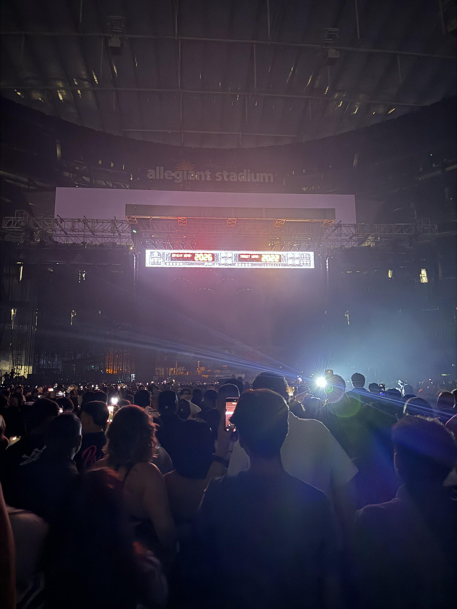 Real Fan View taken from Floor B 4 at Allegiant Stadium by Giselle A