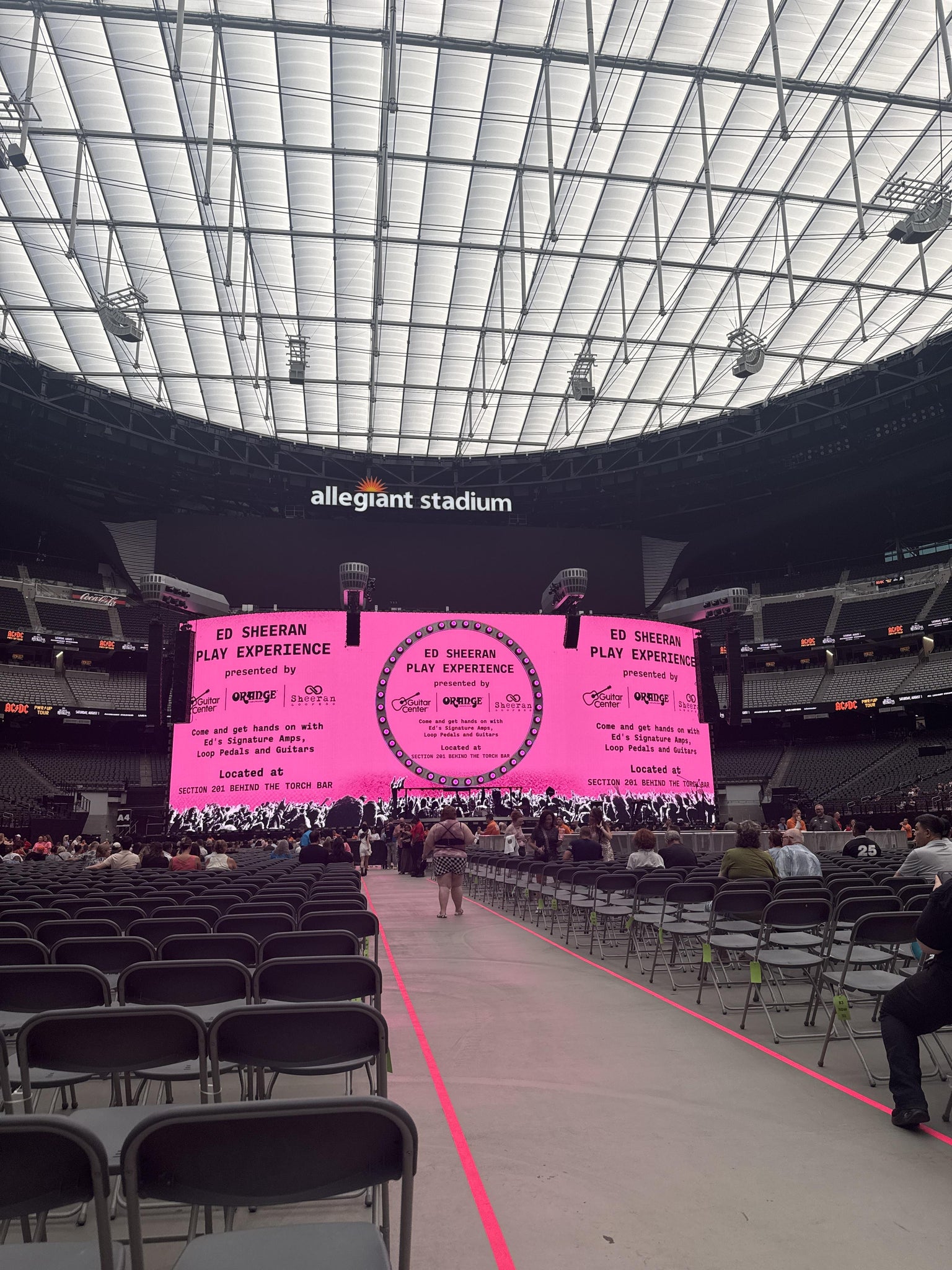 Real Fan View taken from Floor B 4 at Allegiant Stadium by Beau W