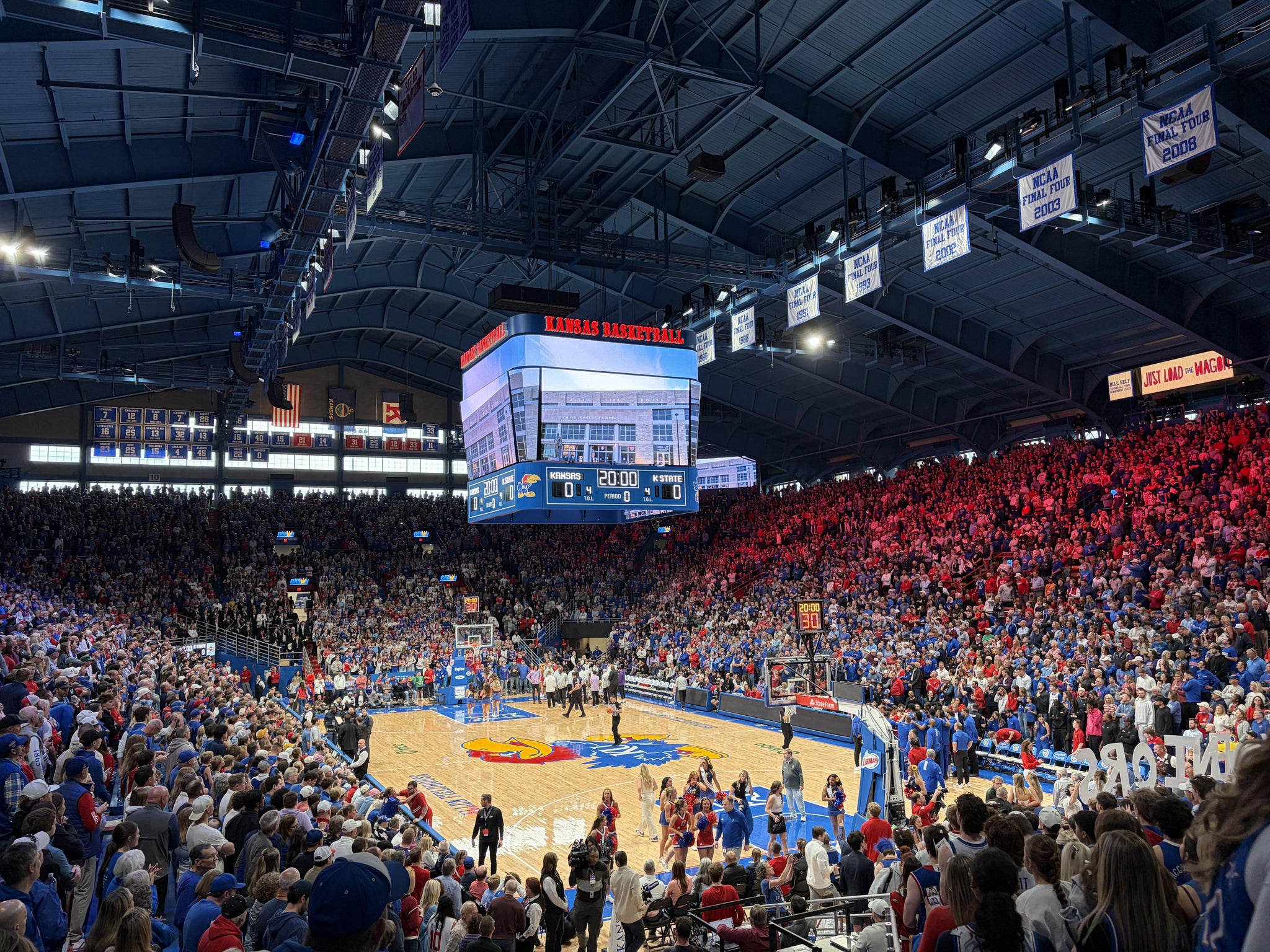 Real Fan View taken from Section 2 at Allen Fieldhouse by Darby  T