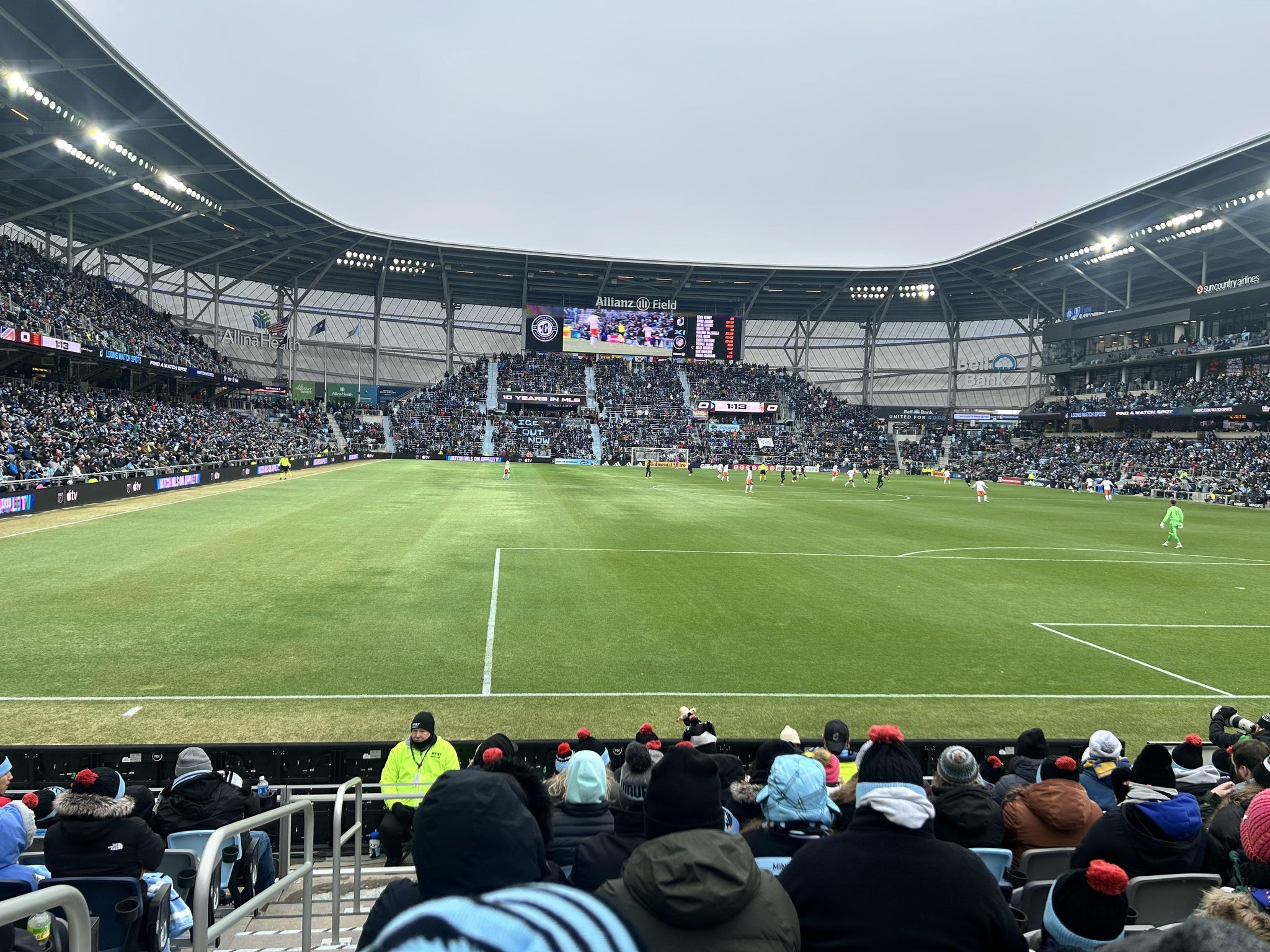 Vue réelle des fans prise de la Section 05 au site Allianz Field par Eric Z