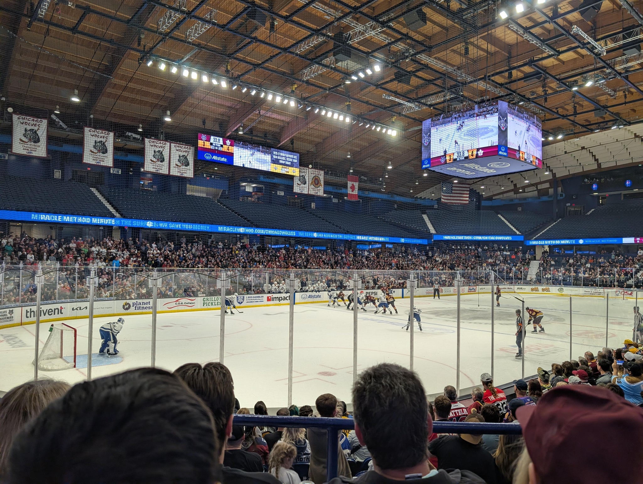 Real Fan View taken from Section 105 at Allstate Arena by Joseph I