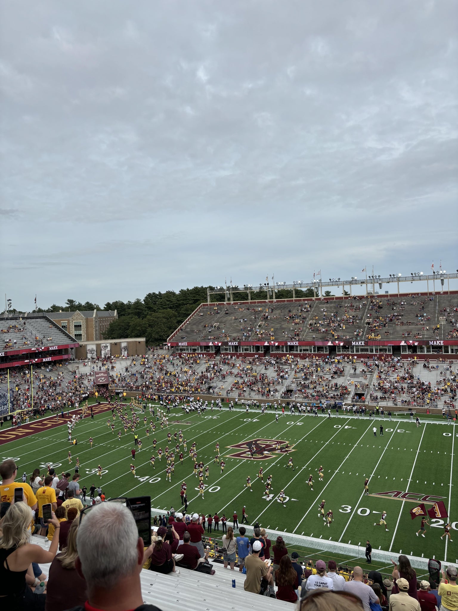 Real Fan View taken from Section FF at Alumni Stadium by Jesse S