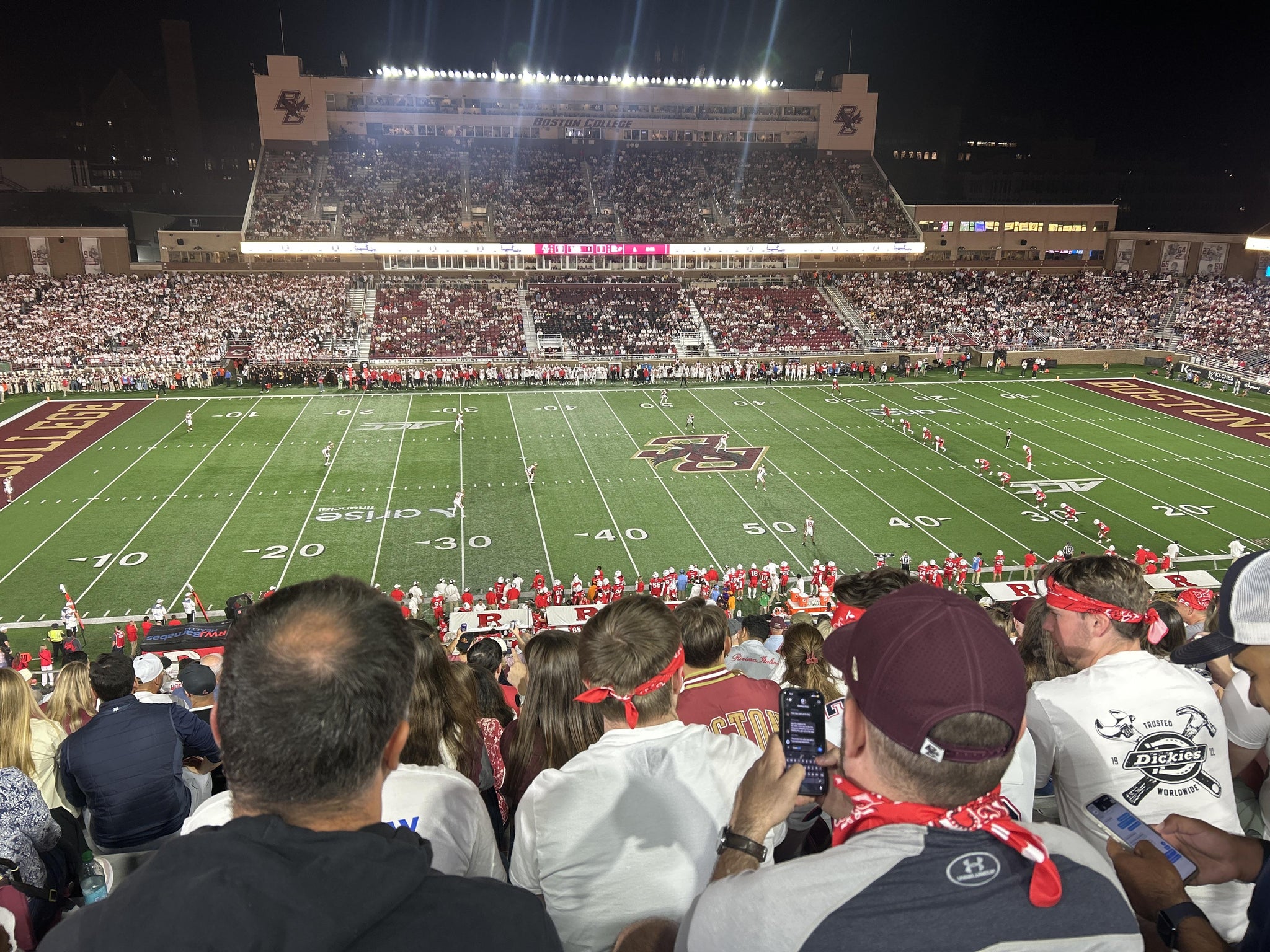 Real Fan View taken from Section QQ at Alumni Stadium by Sean M