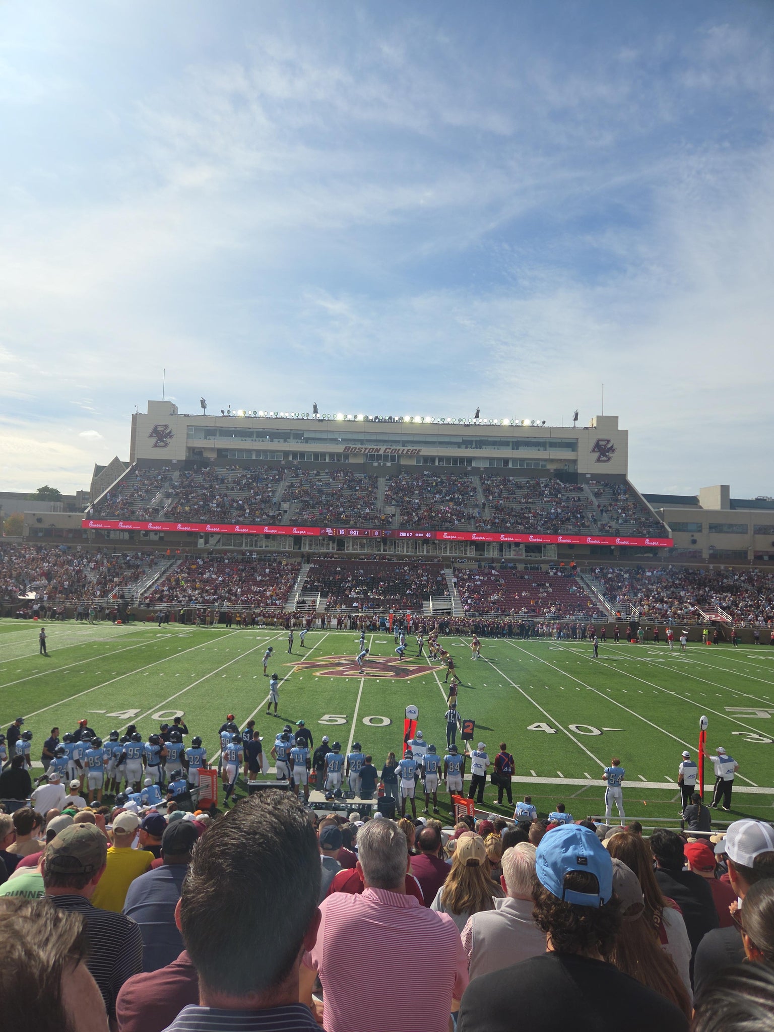Real Fan View taken from Section R at Alumni Stadium by Sean C
