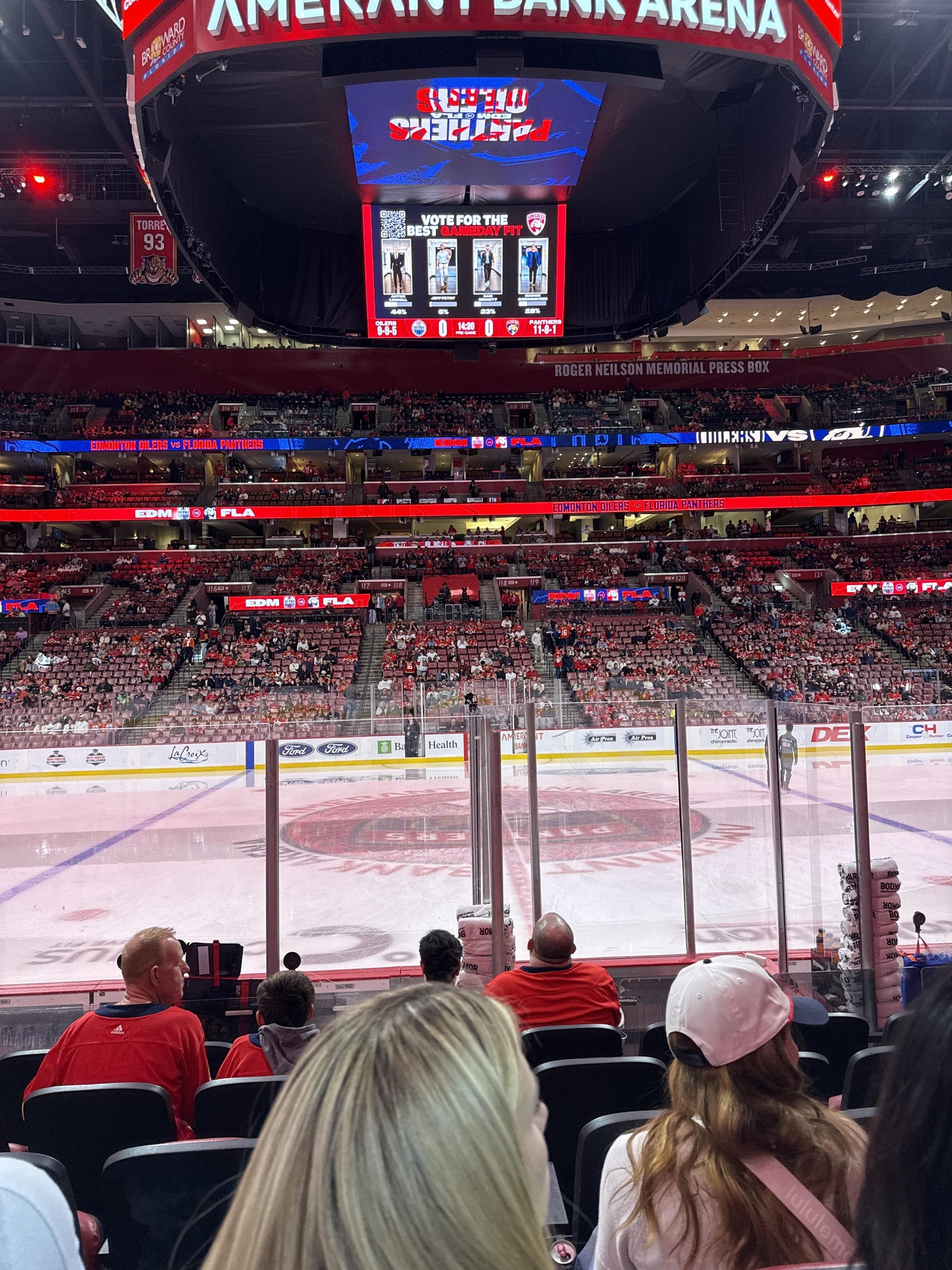 Real Fan View taken from Section 101 at Amerant Bank Arena by Michelle S