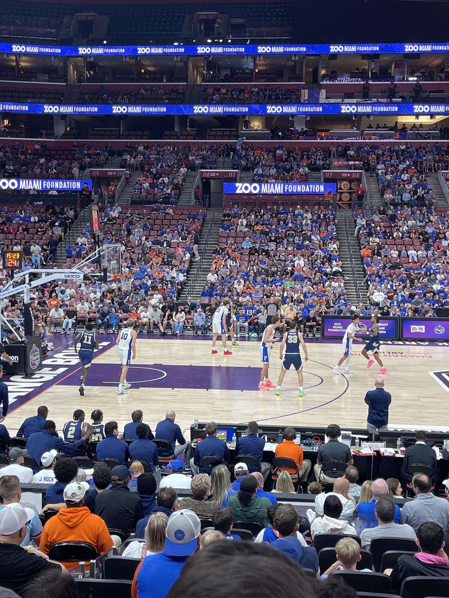 Real Fan View taken from Section 102 at Amerant Bank Arena by Jeffrey L