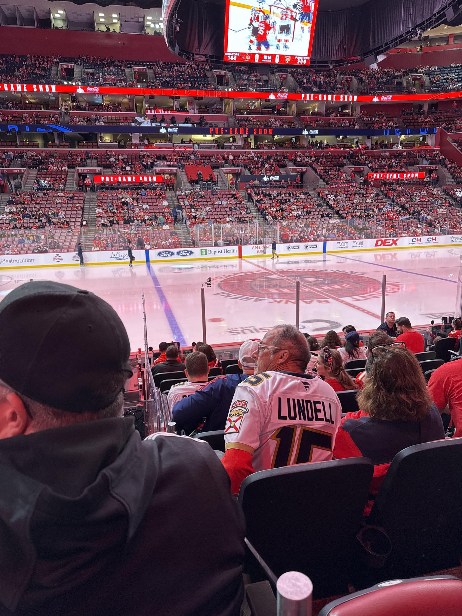 Real Fan View taken from Section 102 at Amerant Bank Arena by Thomas F