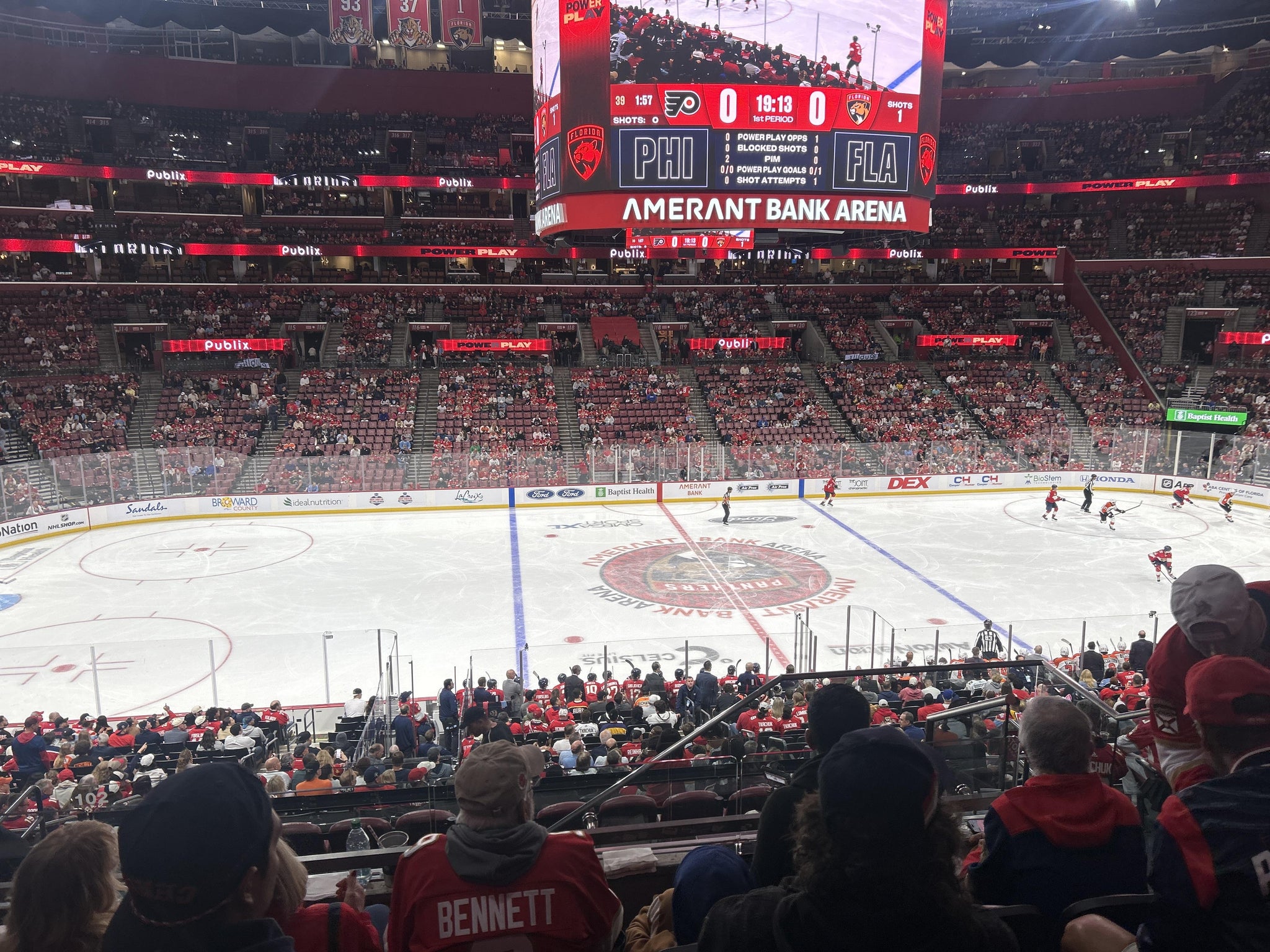 Real Fan View taken from Section 102 at Amerant Bank Arena by Lukas C