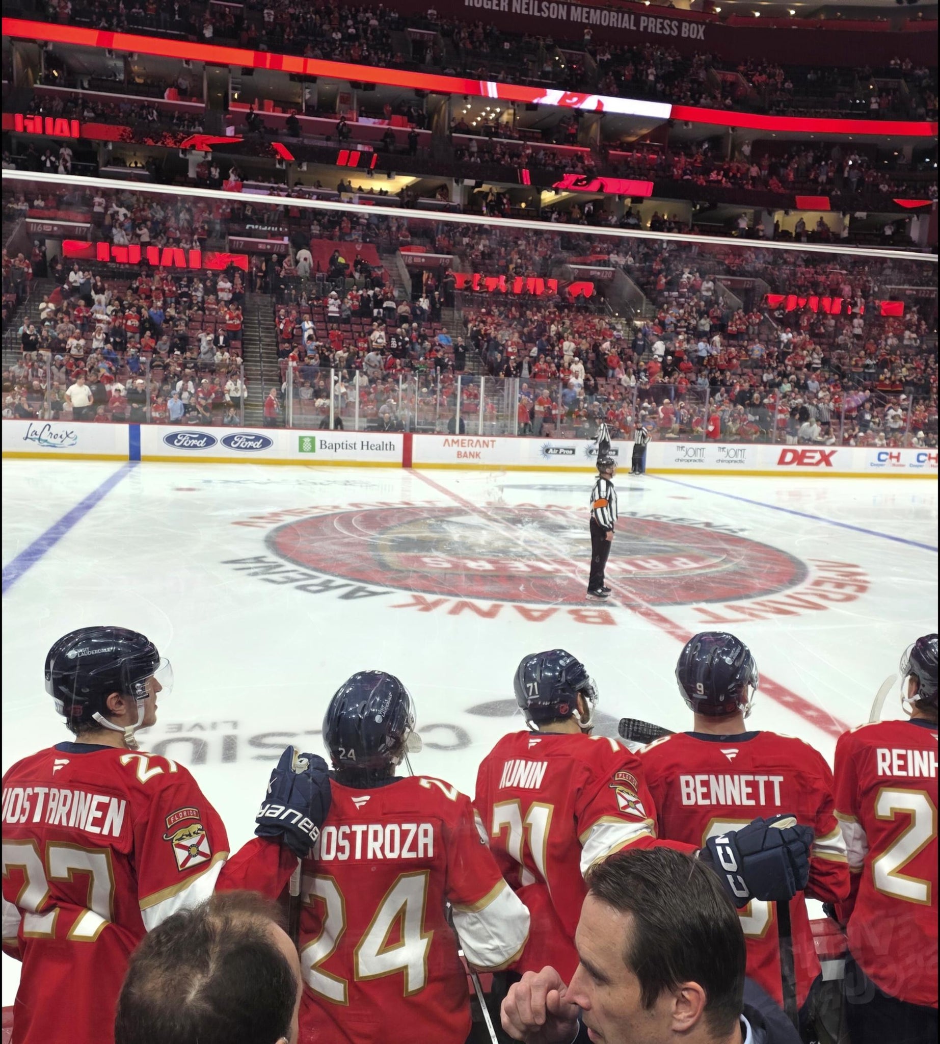 Real Fan View taken from Section 102 at Amerant Bank Arena by Mark K