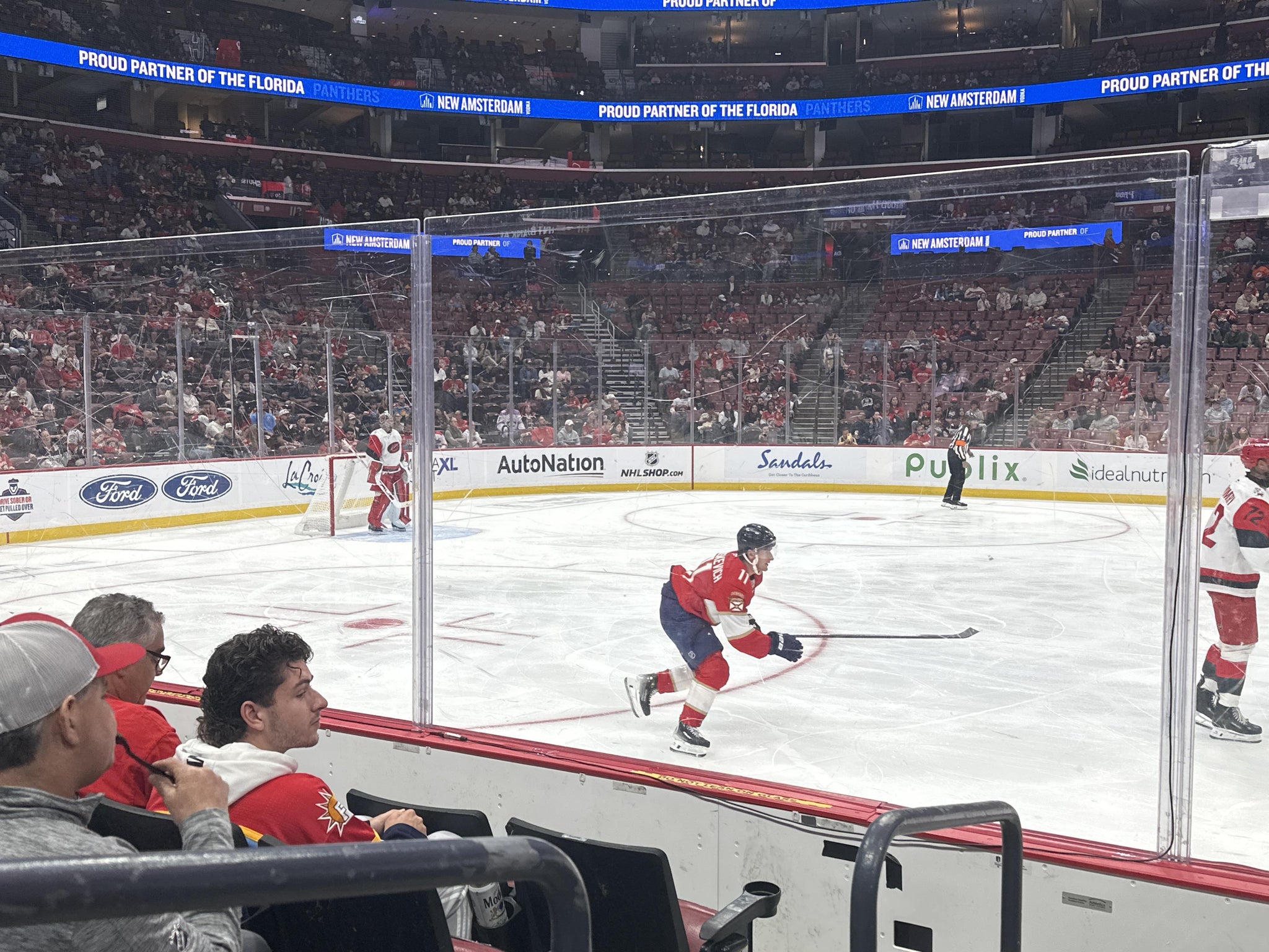 Real Fan View taken from Section 102 at Amerant Bank Arena by Eric I