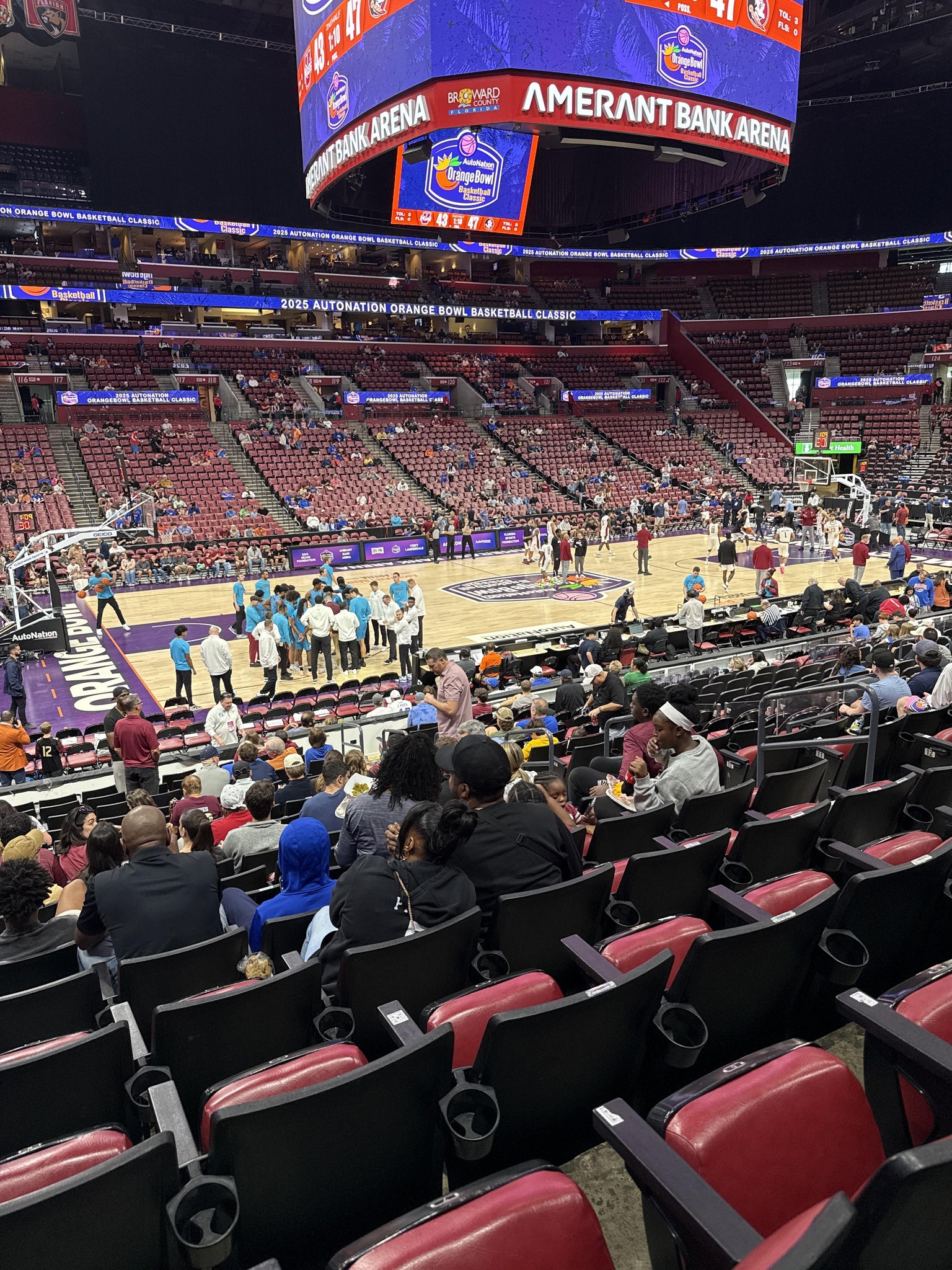 Real Fan View taken from Section 103 at Amerant Bank Arena by Glen W