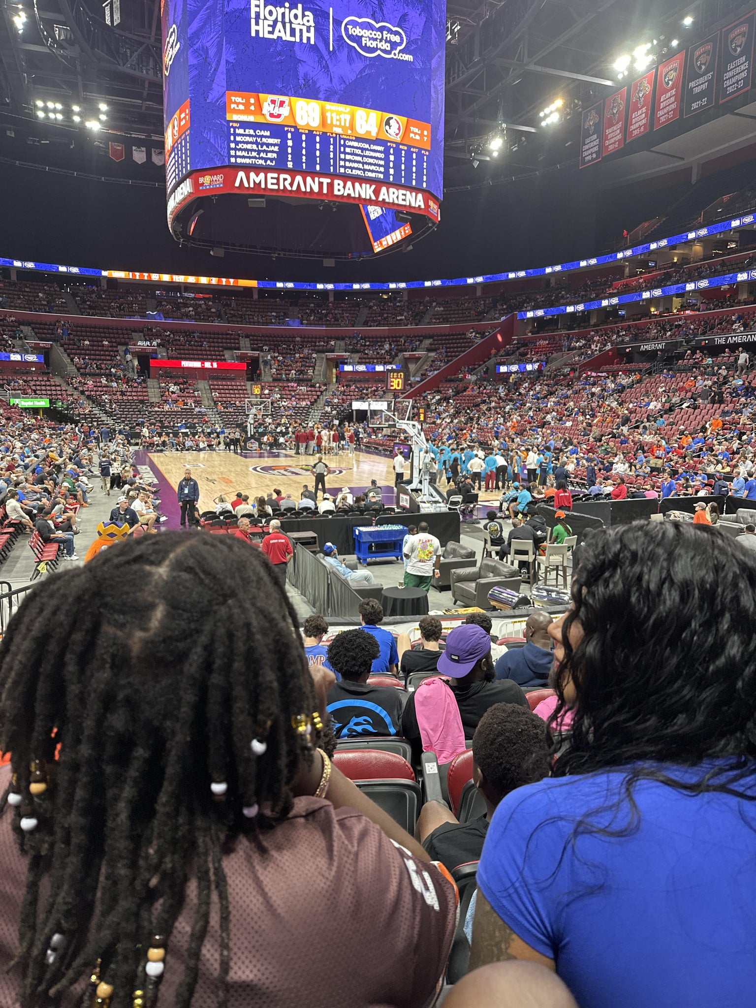 Real Fan View taken from Section 111 at Amerant Bank Arena by Shawn P