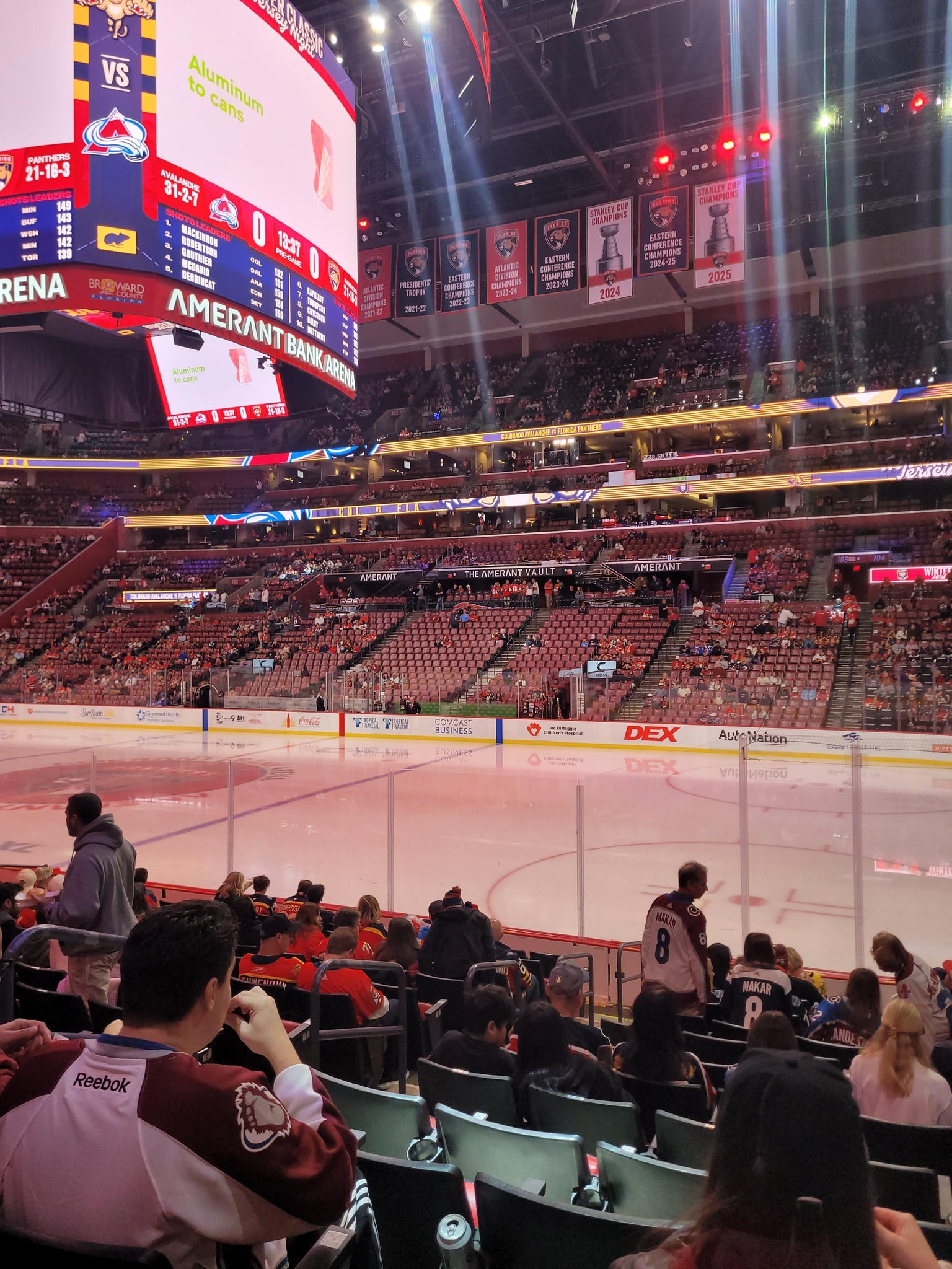 Real Fan View taken from Section 115 at Amerant Bank Arena by Laura T