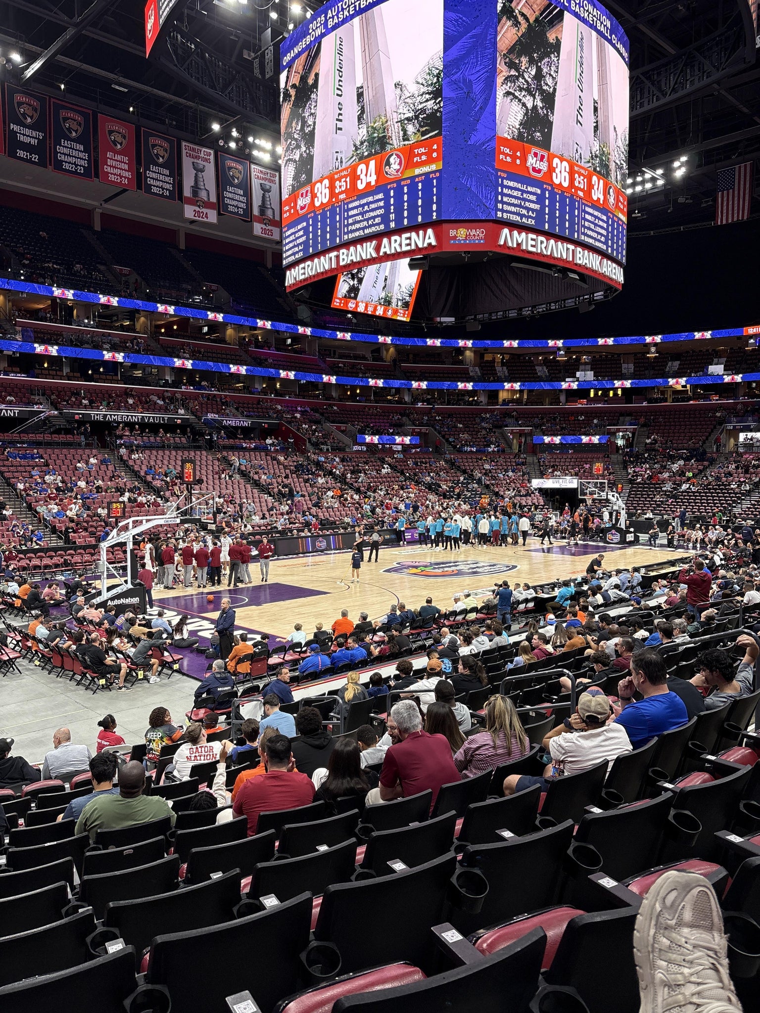 Real Fan View taken from Section 121 at Amerant Bank Arena by Mark S
