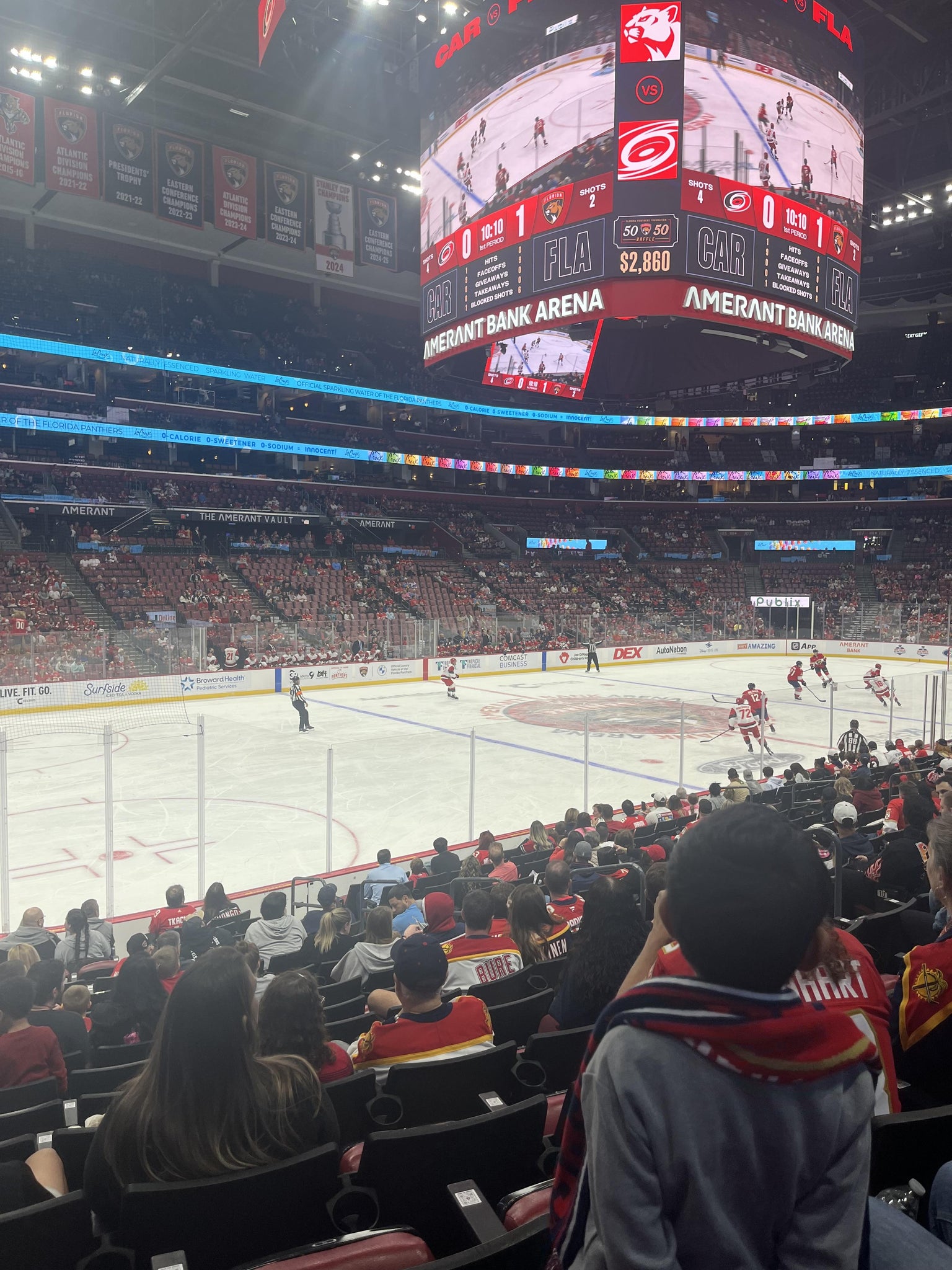 Real Fan View taken from Section 121 at Amerant Bank Arena by Evelin R