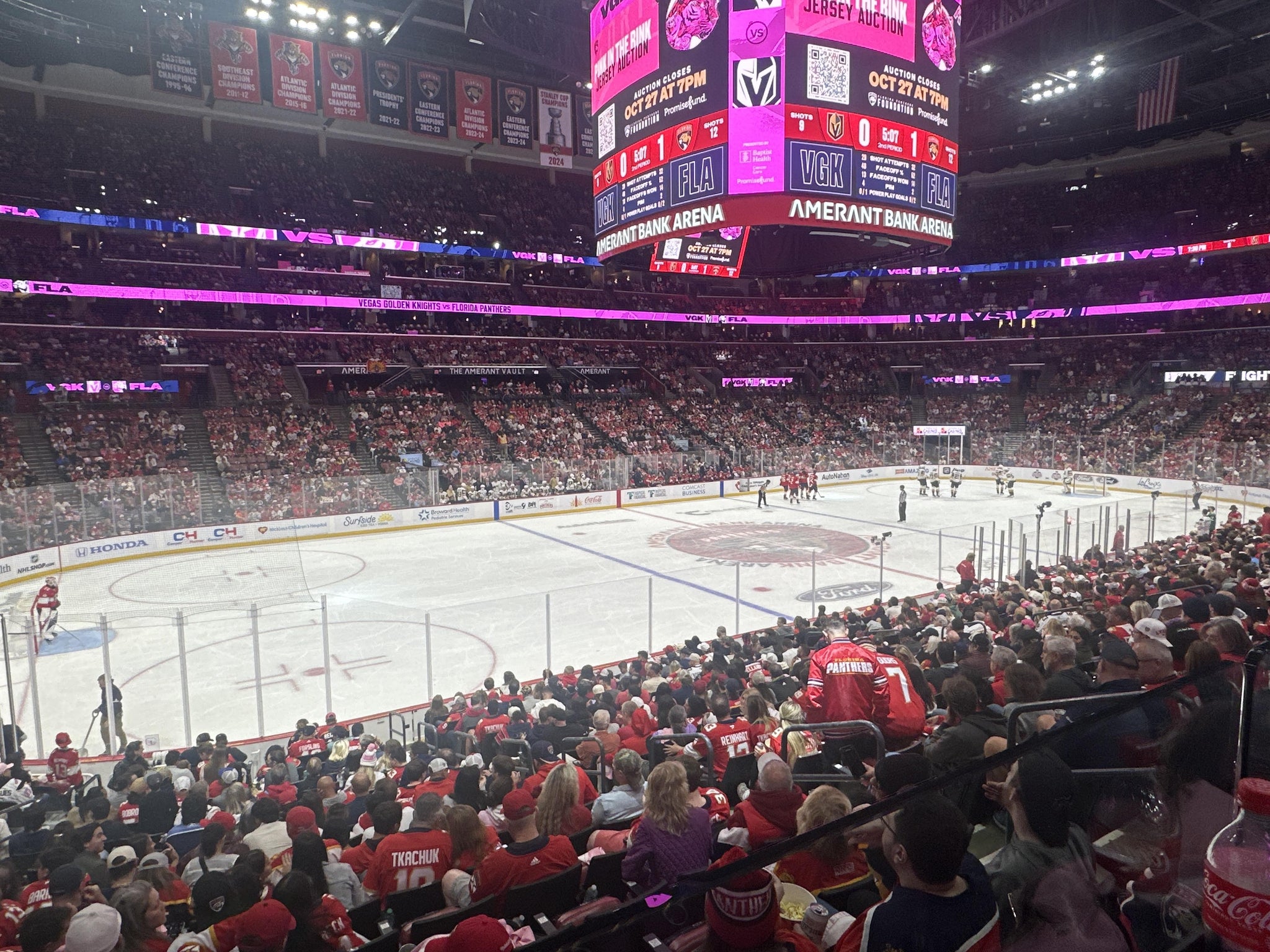 Real Fan View taken from Section 121 at Amerant Bank Arena by Ralph F
