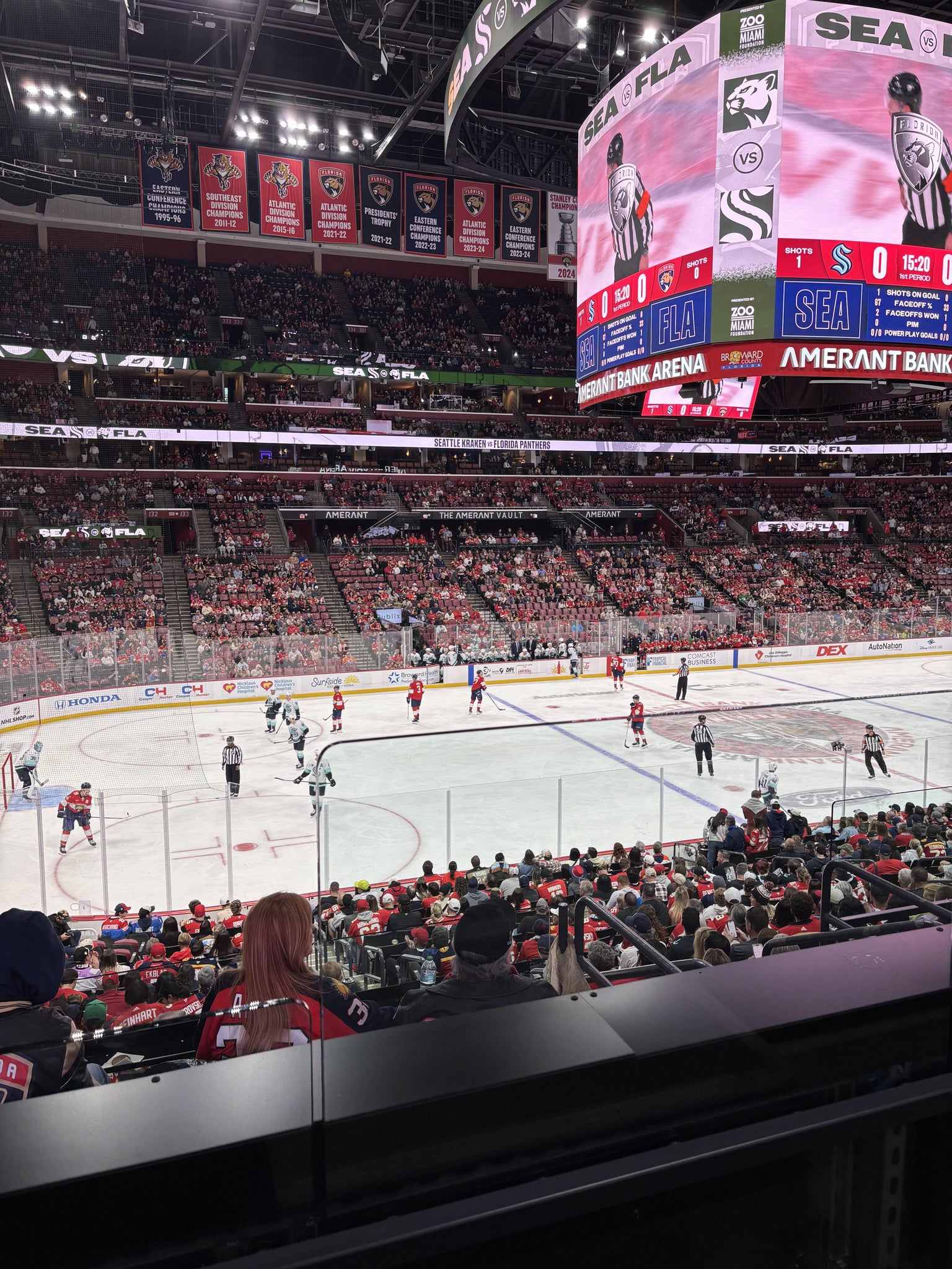 Real Fan View taken from Section 121 at Amerant Bank Arena by Alfred G