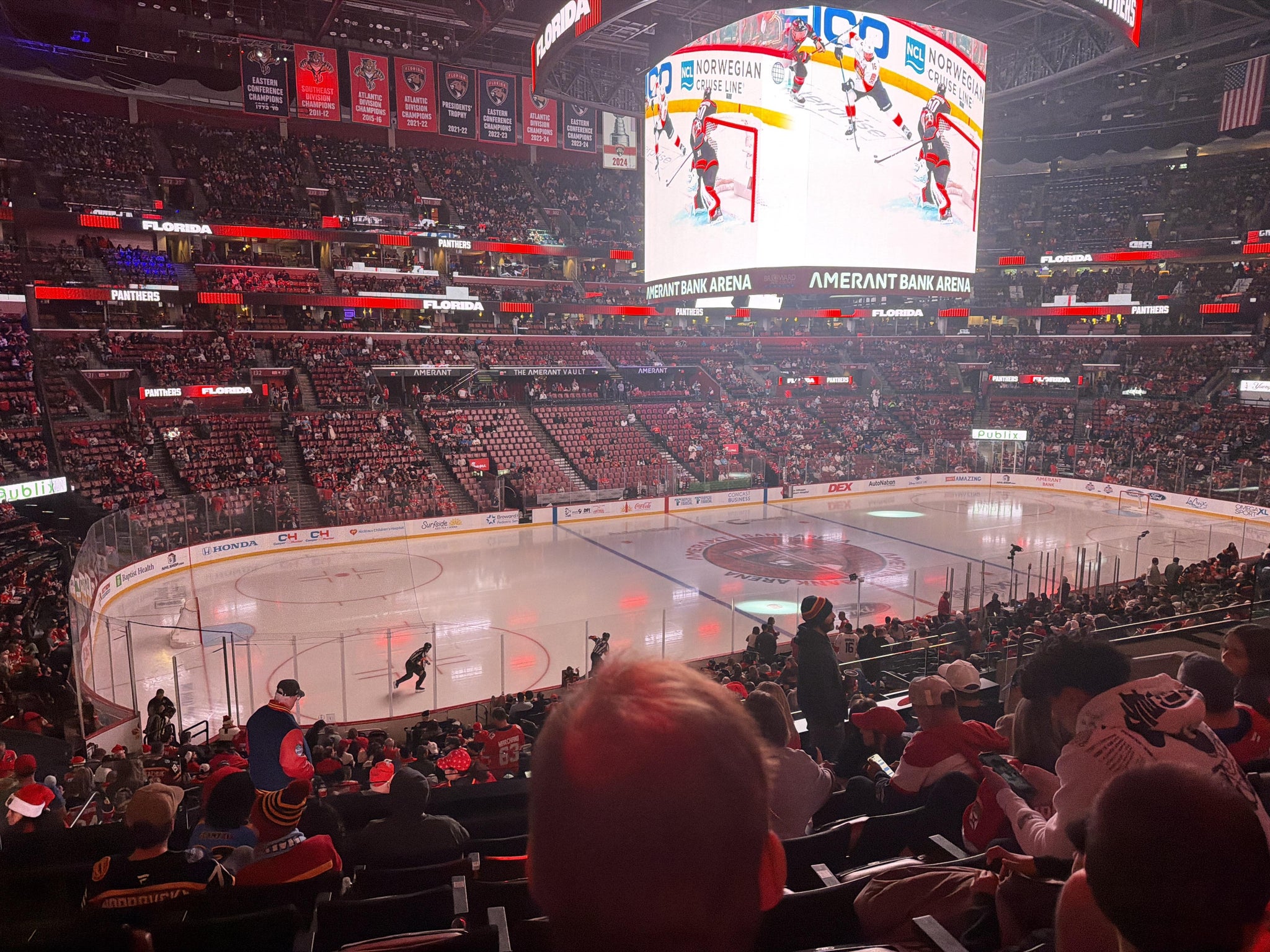 Real Fan View taken from Section 121 at Amerant Bank Arena by Ness O