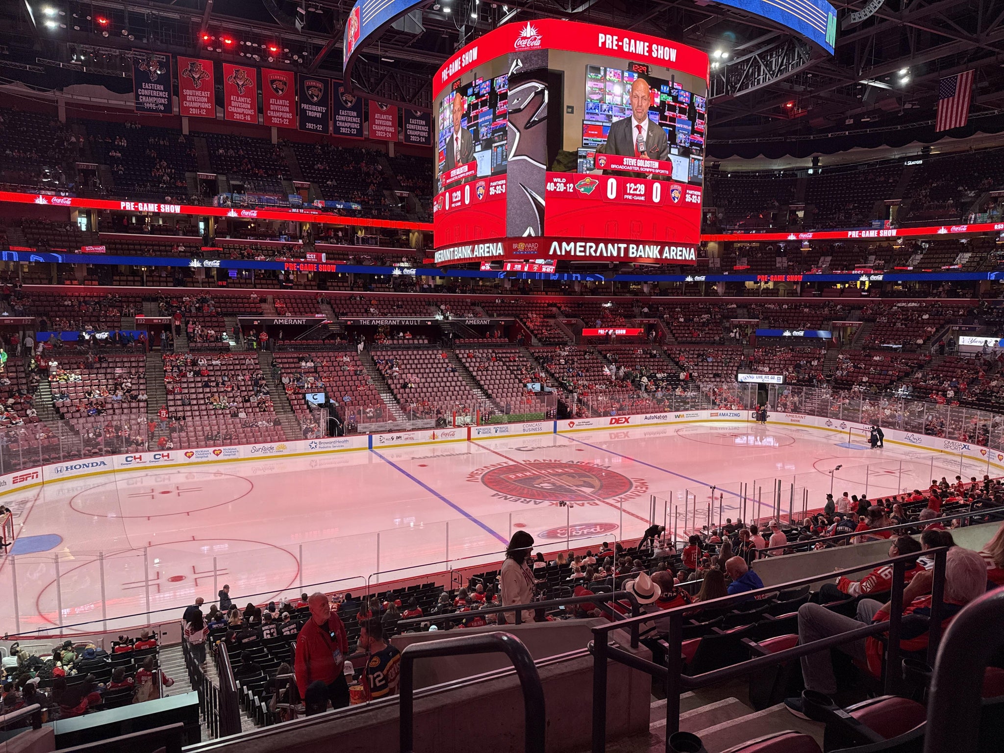 Real Fan View taken from Section 121 at Amerant Bank Arena by Oscar G